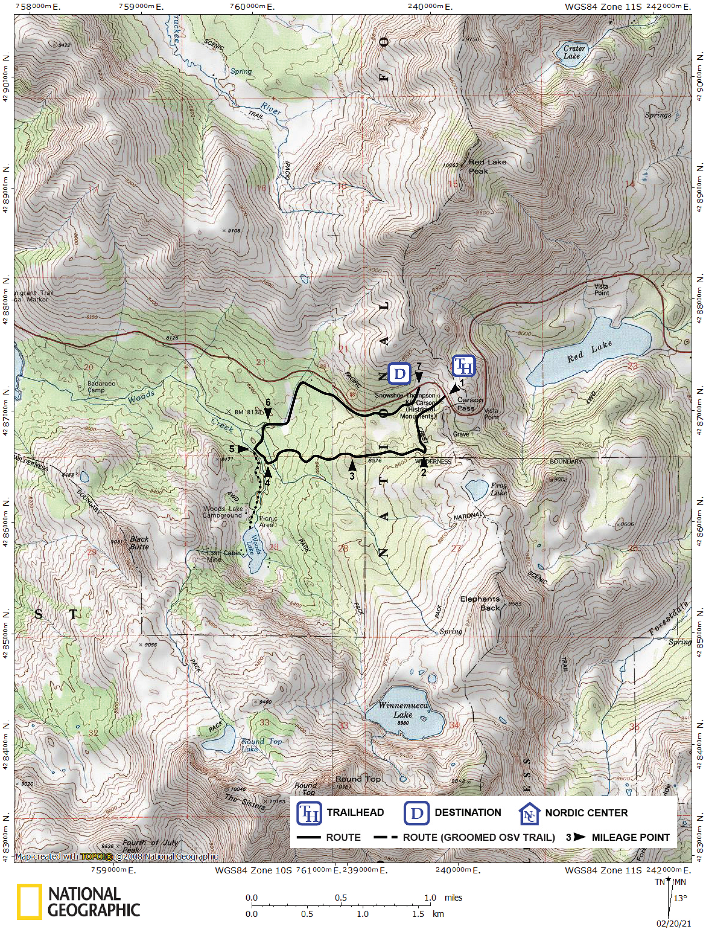 Print version of map for tour