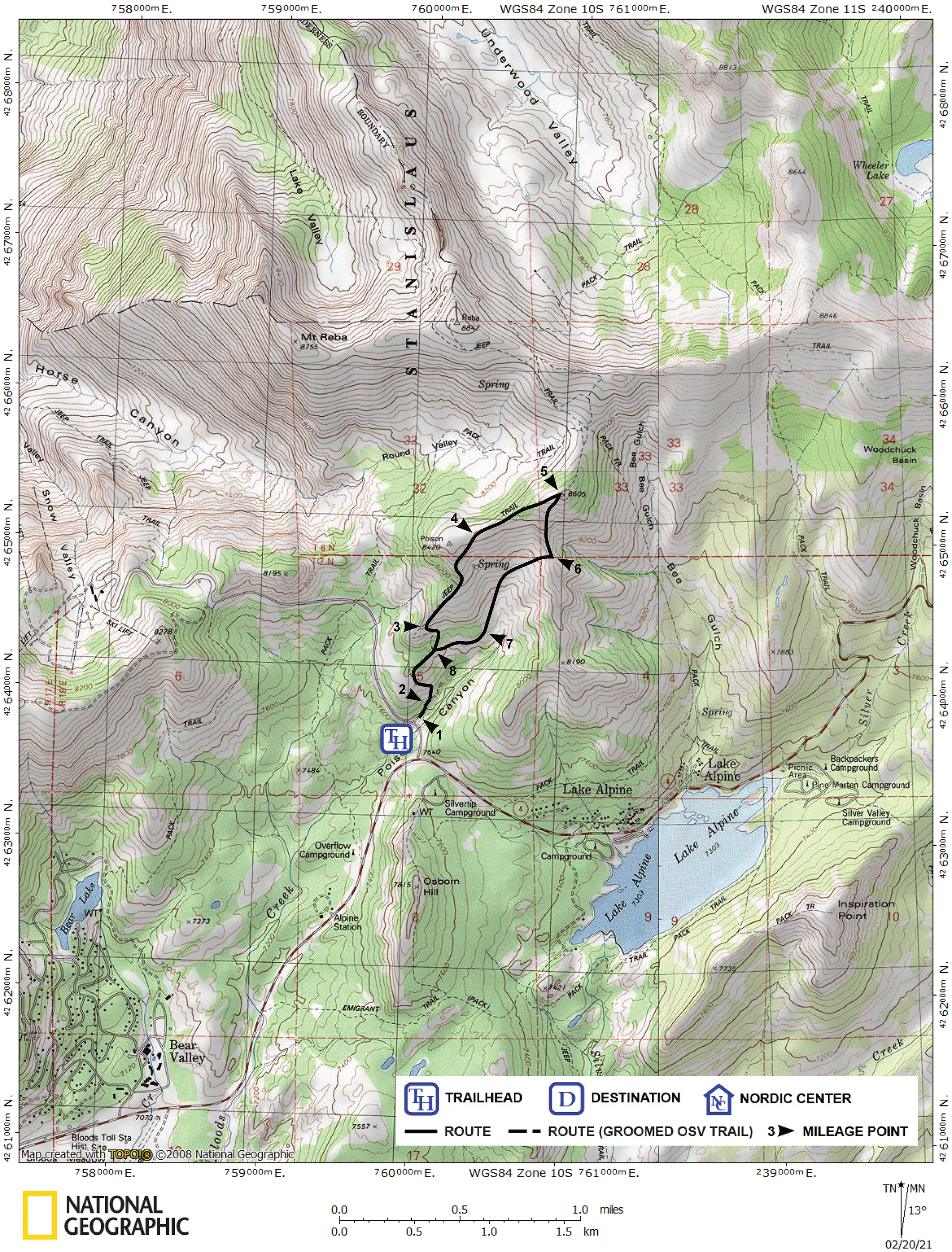 Print version of map for tour
