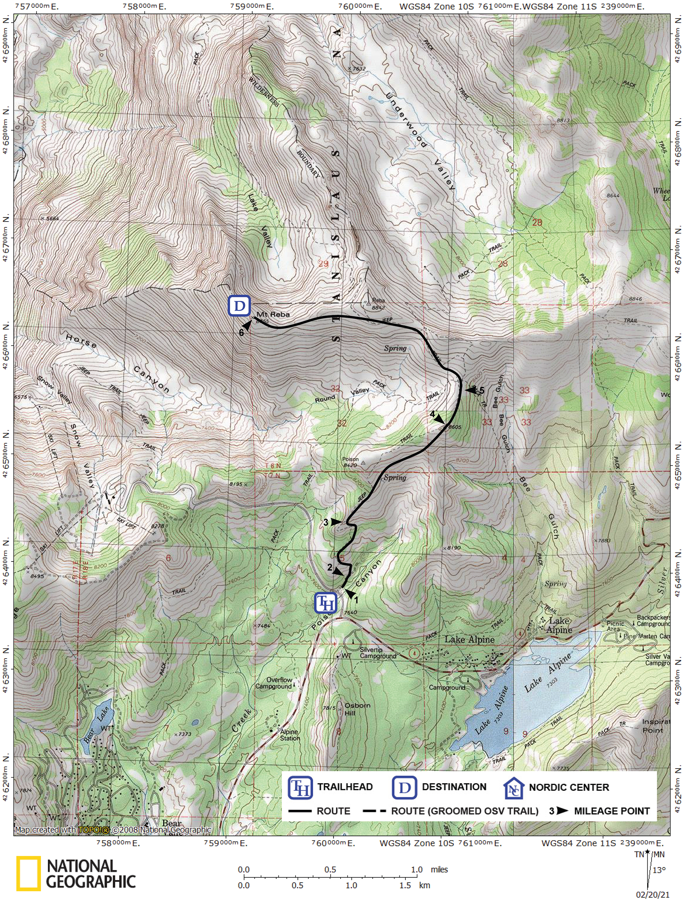 Print version of map for tour