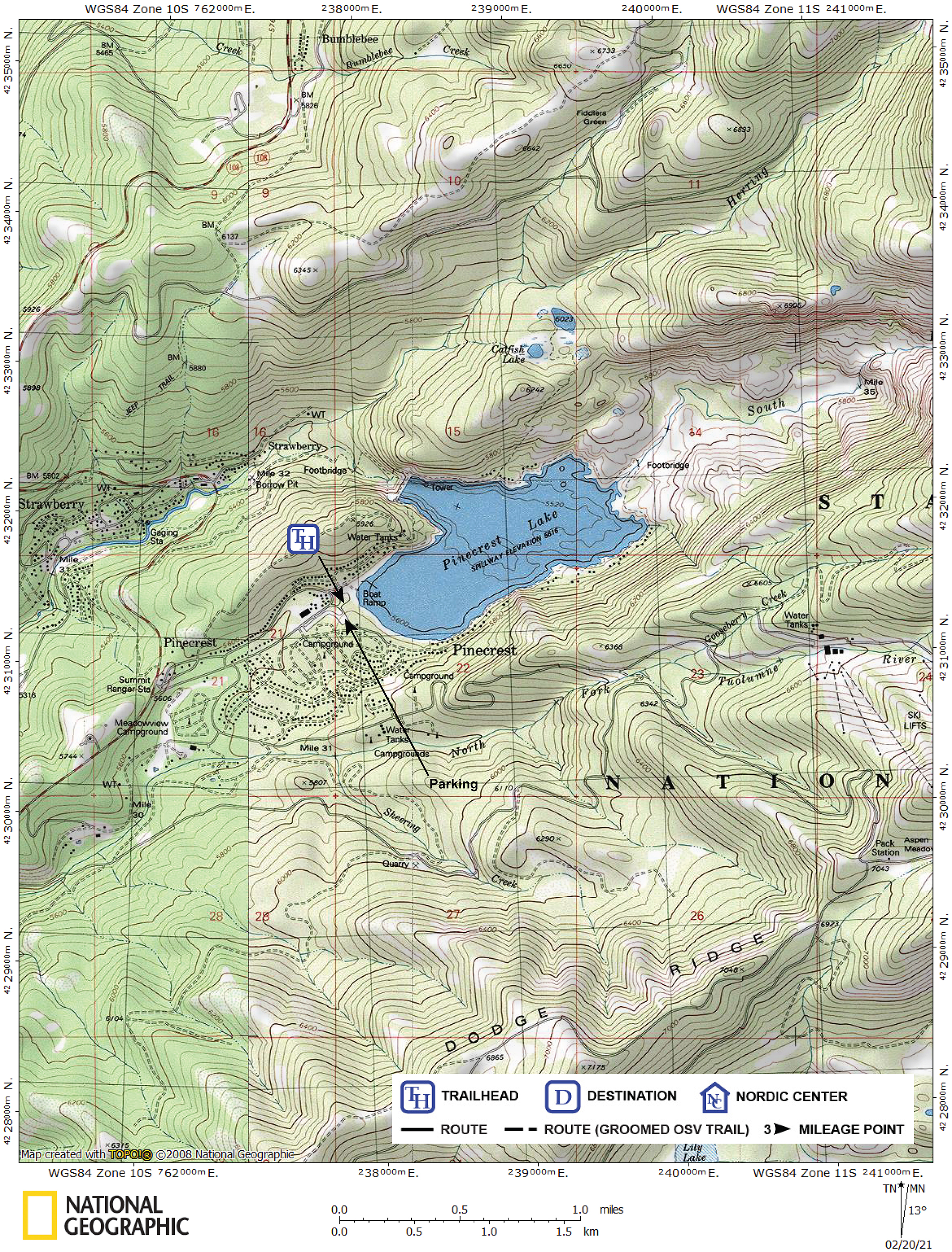Print version of map for tour