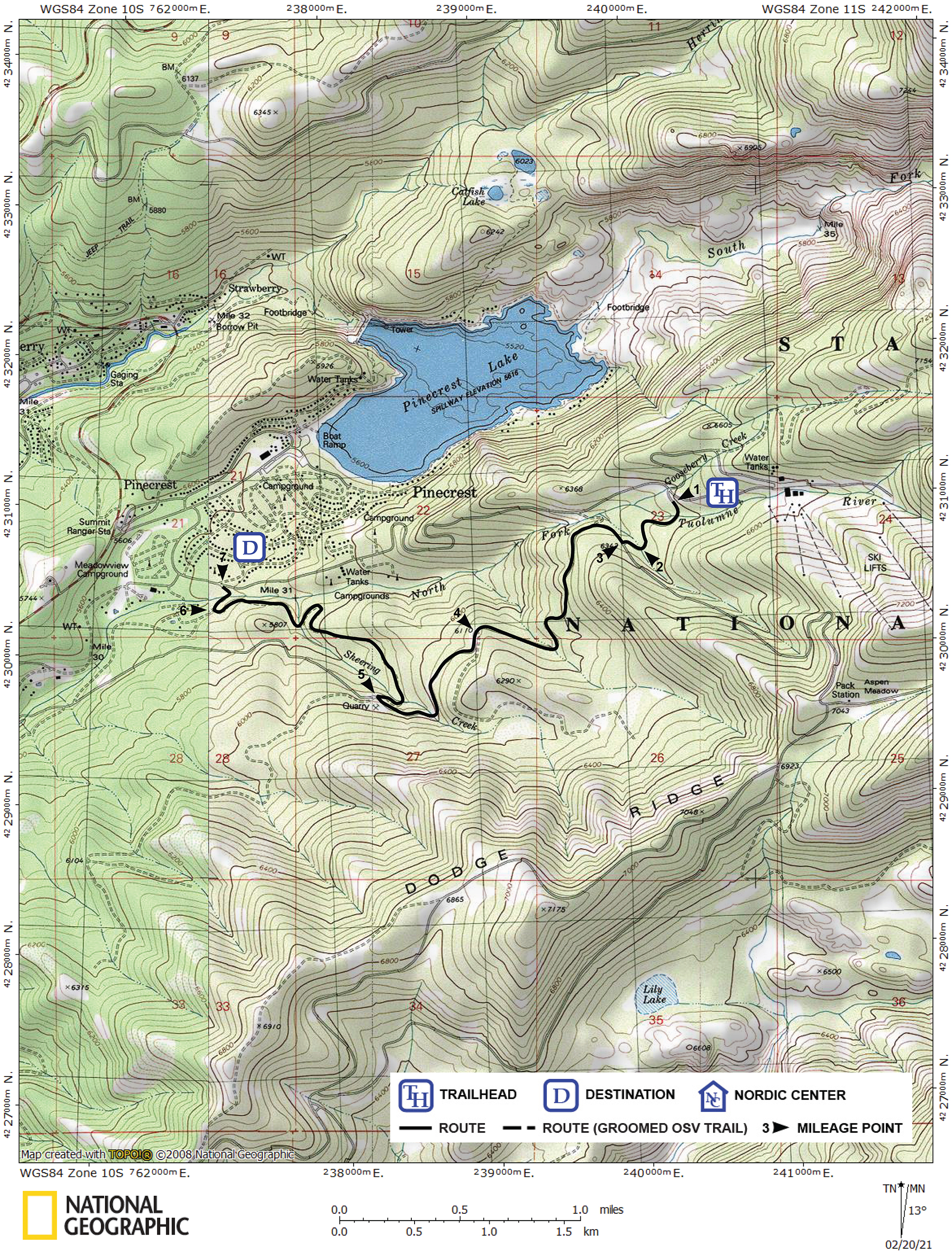 Print version of map for tour