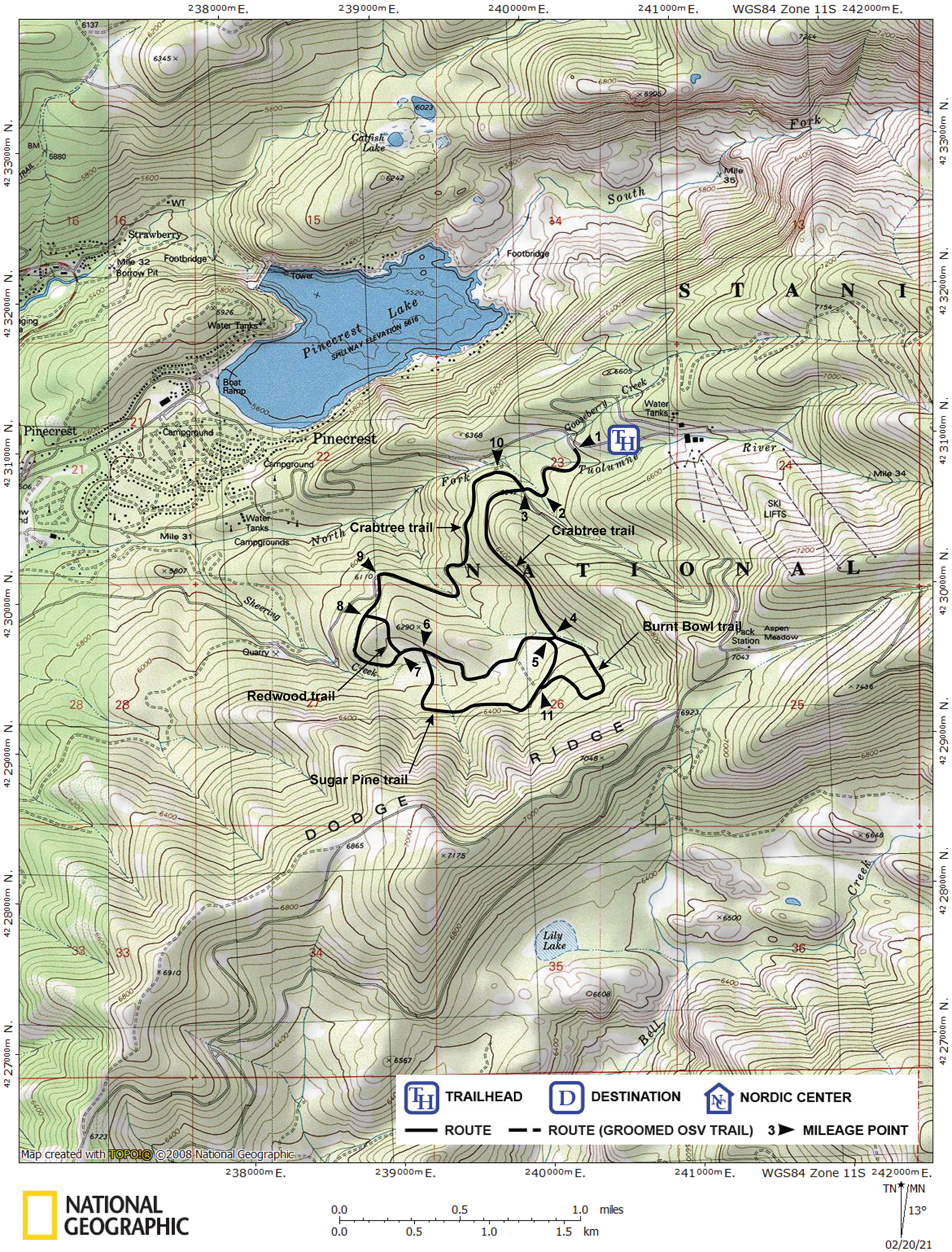 Print version of map for tour