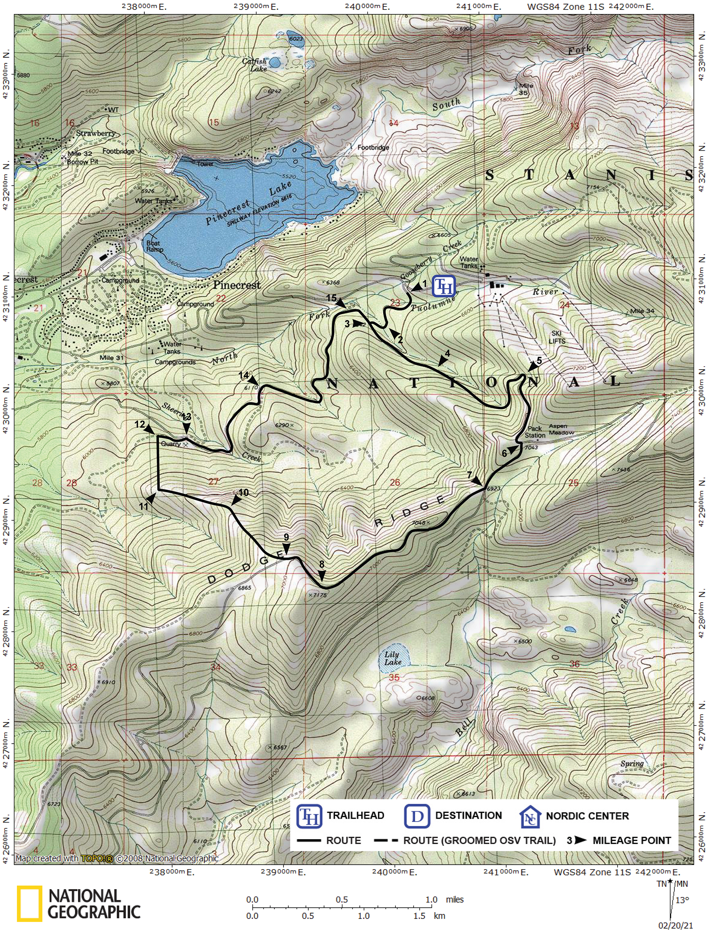 Print version of map for tour