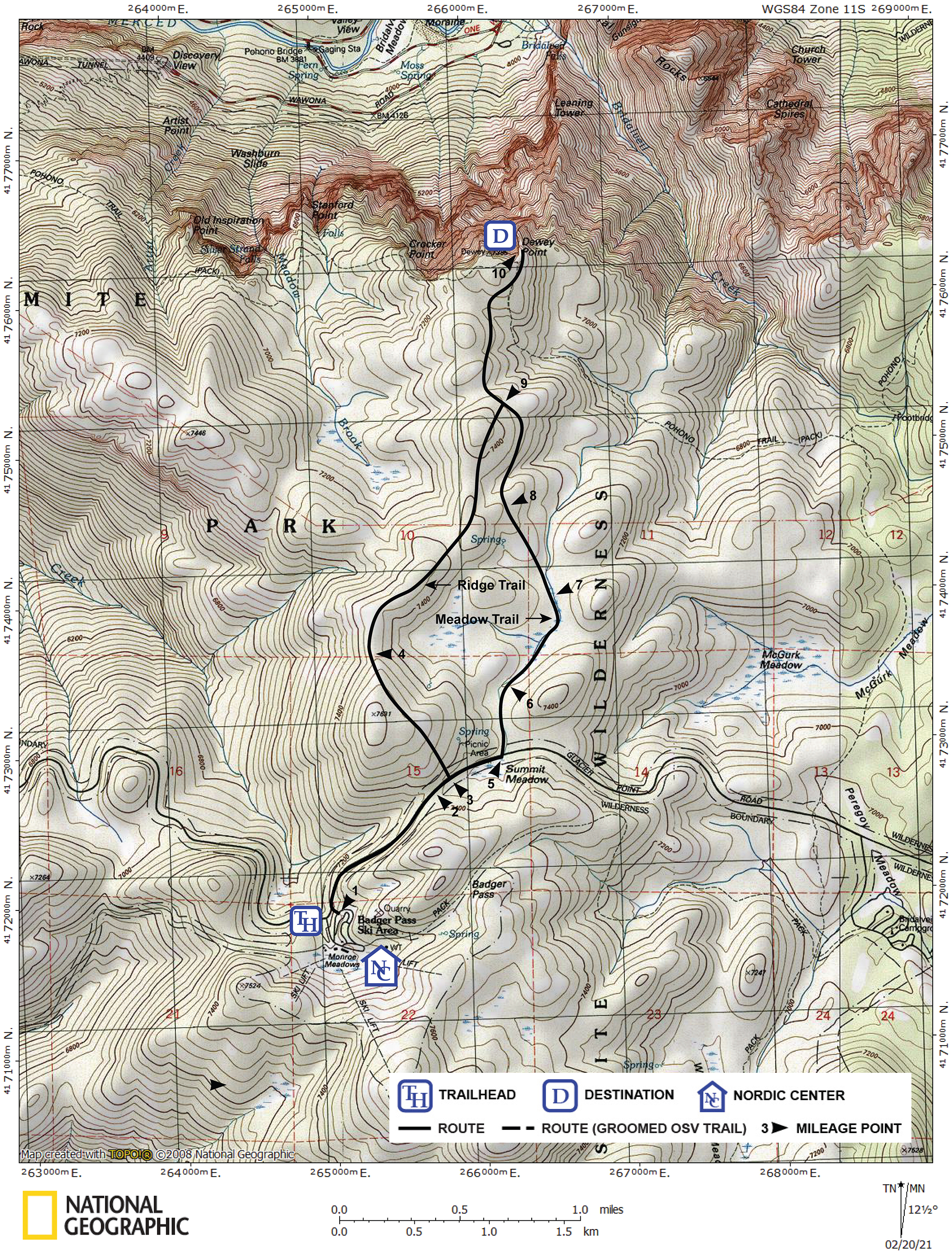 Print version of map for tour