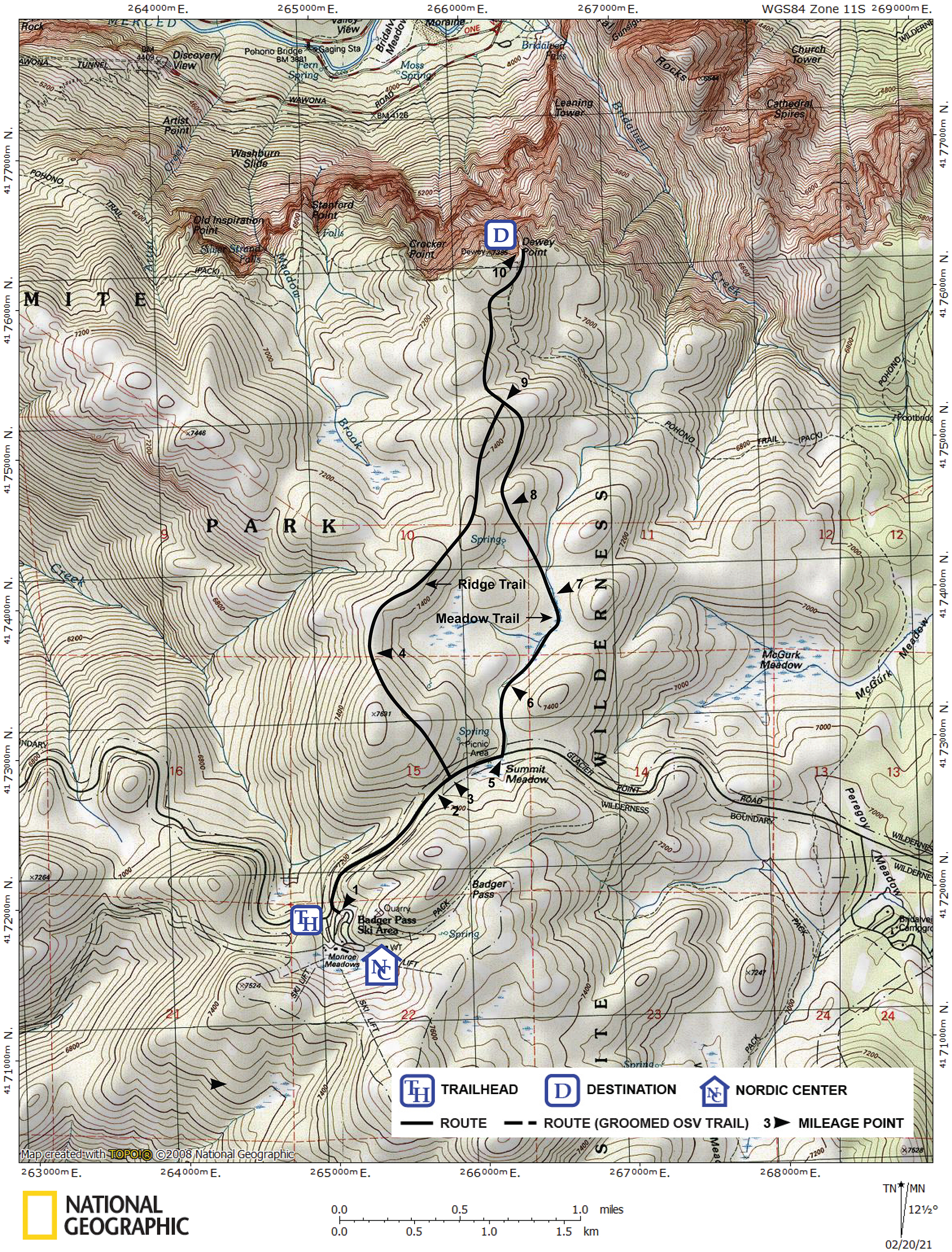 Print version of map for tour