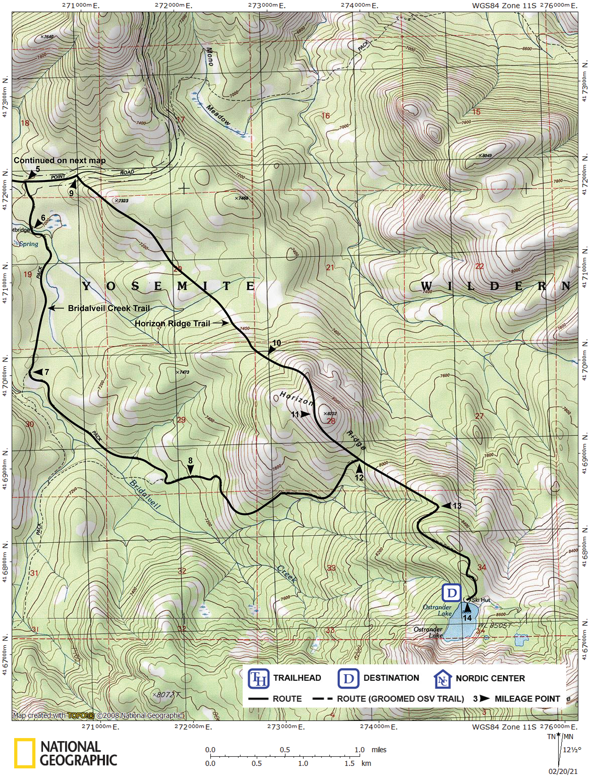 Print version of map for tour