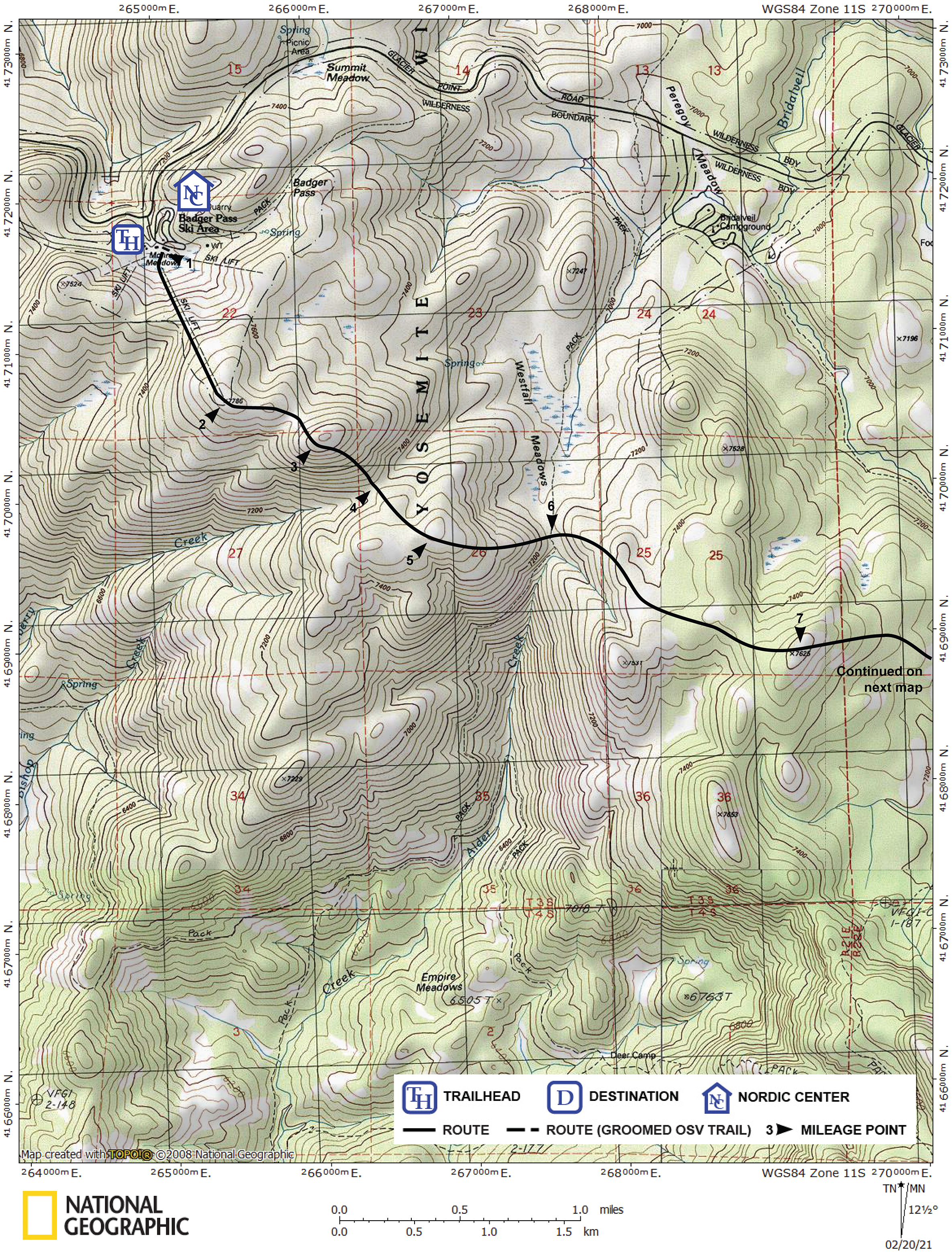 Print version of map for tour