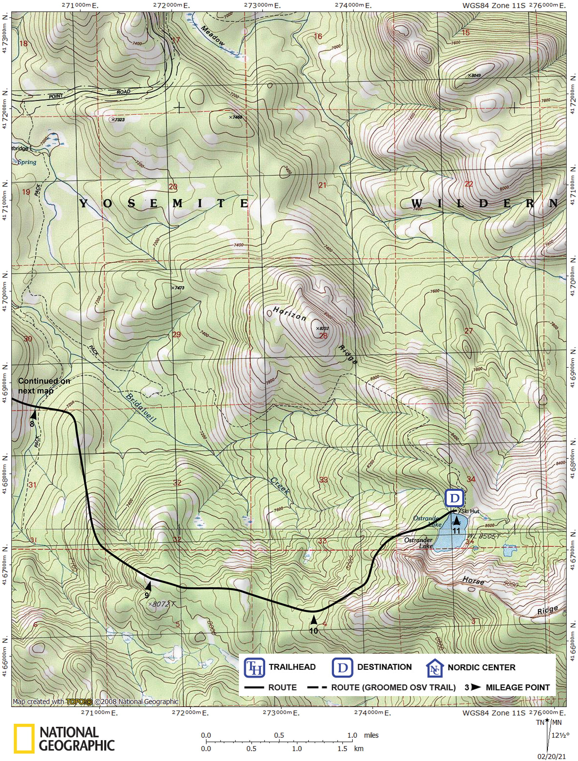 Print version of map for tour