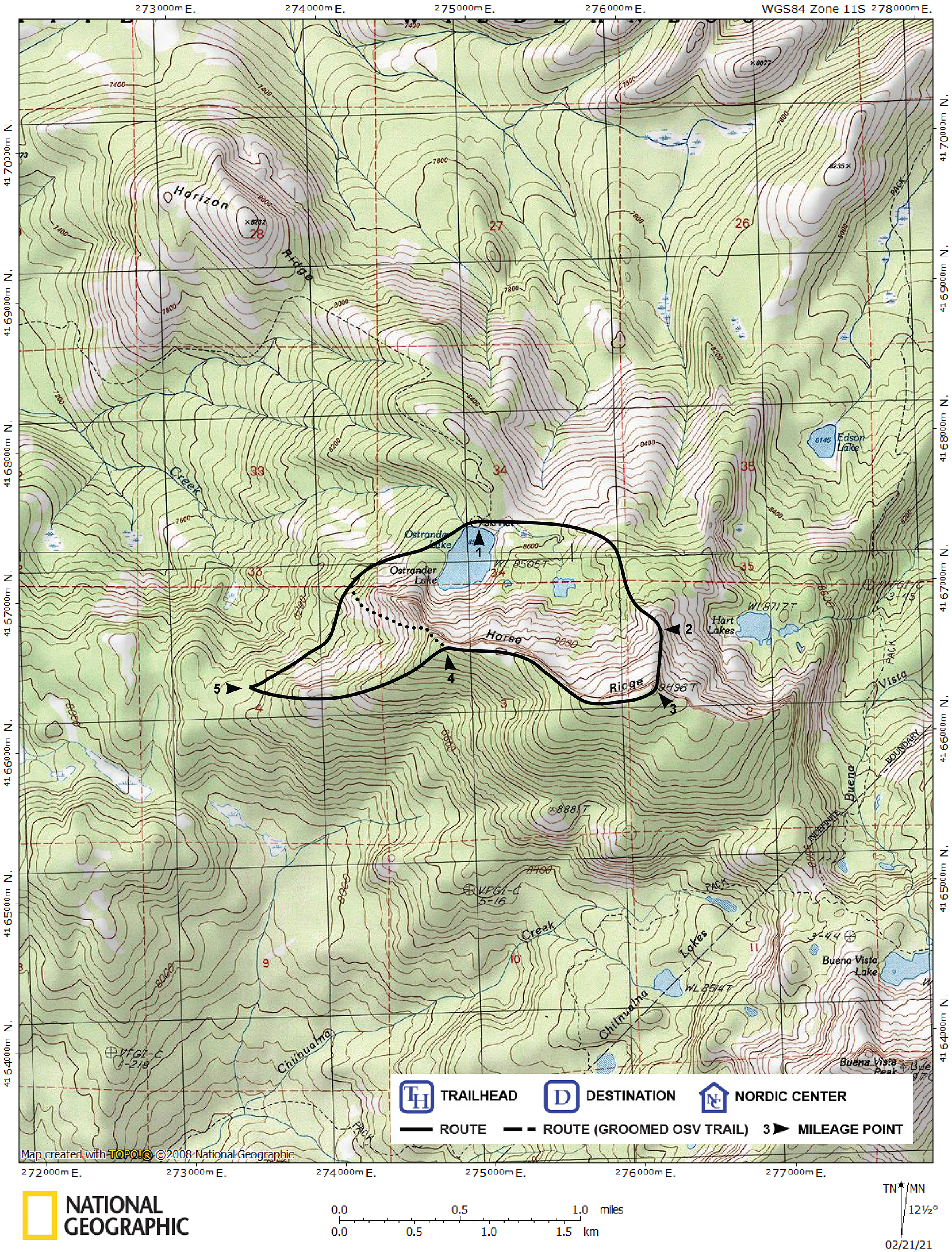 Print version of map for tour