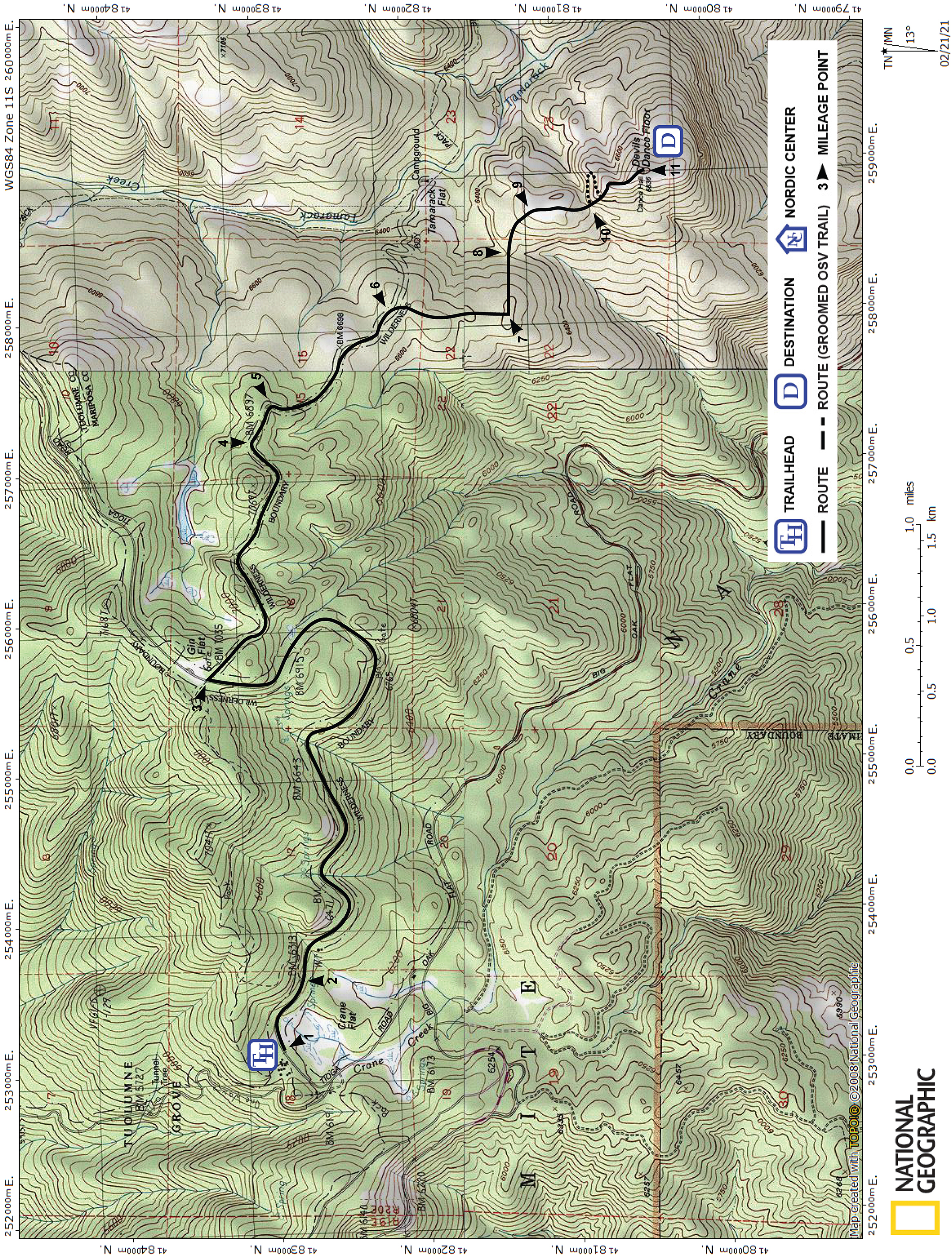 Print version of map for tour