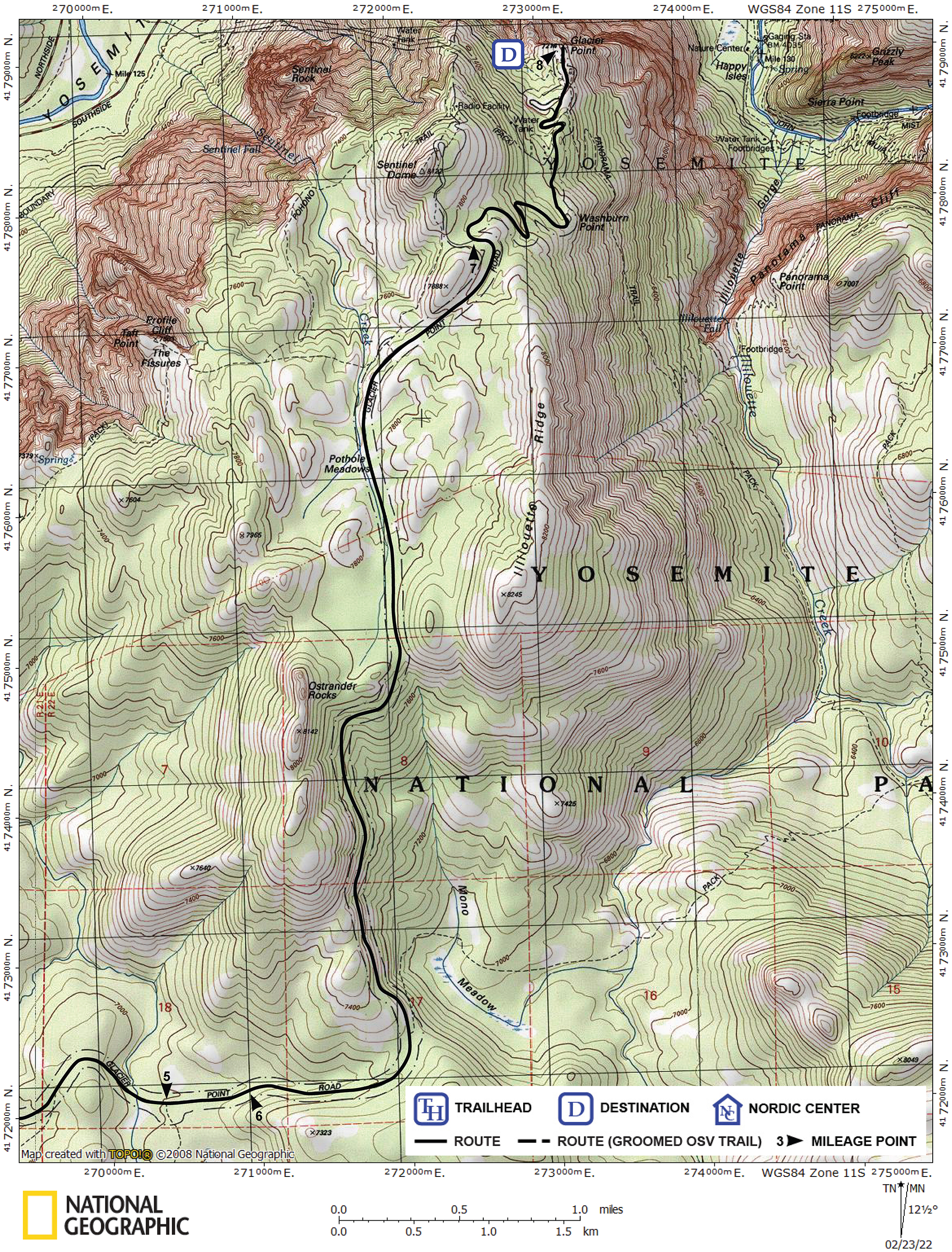 Print version of map for tour