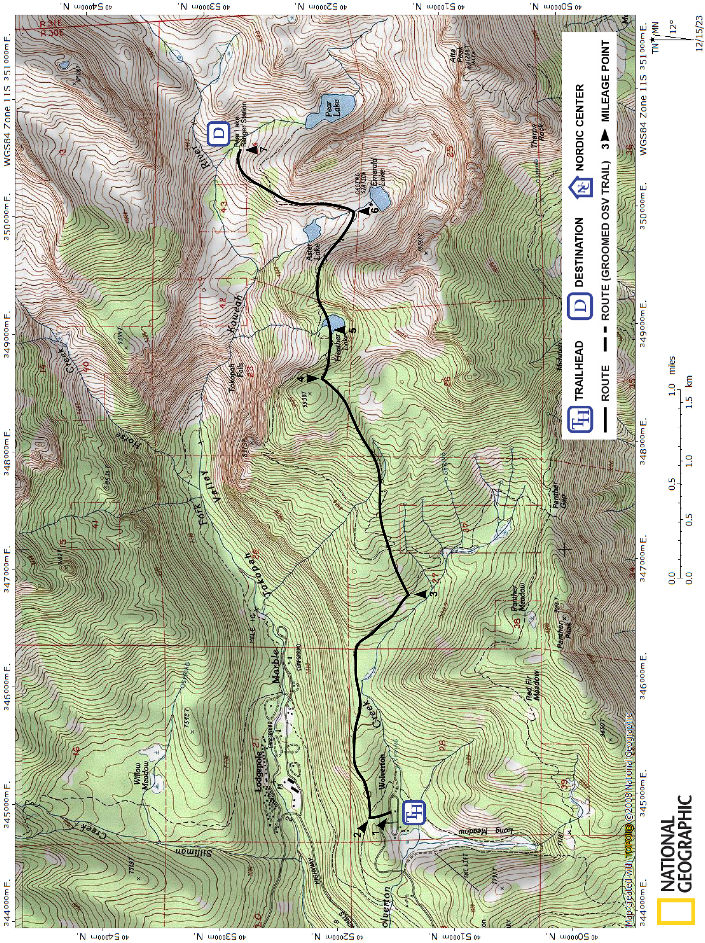Print version of map for tour