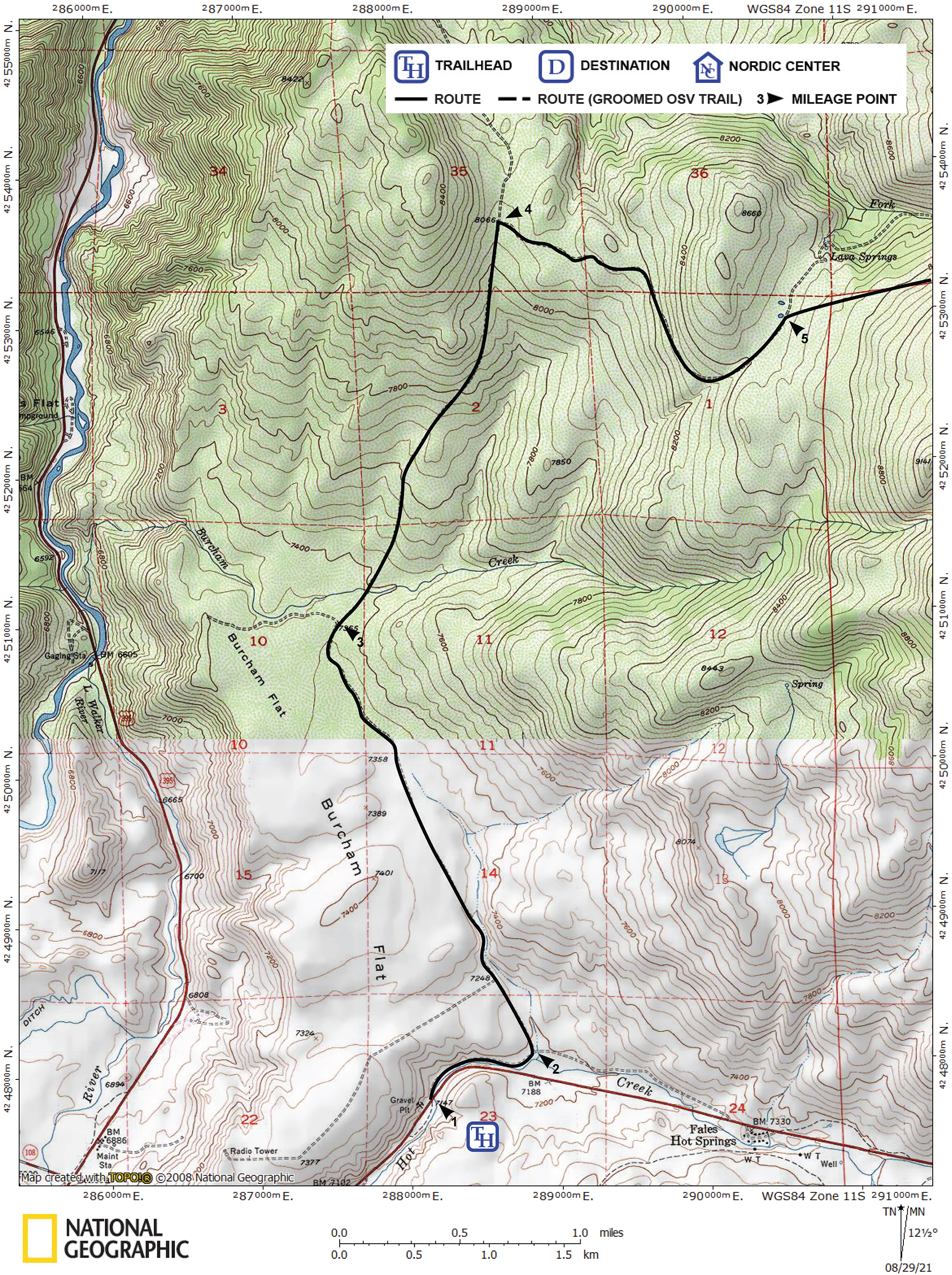 Print version of map for tour