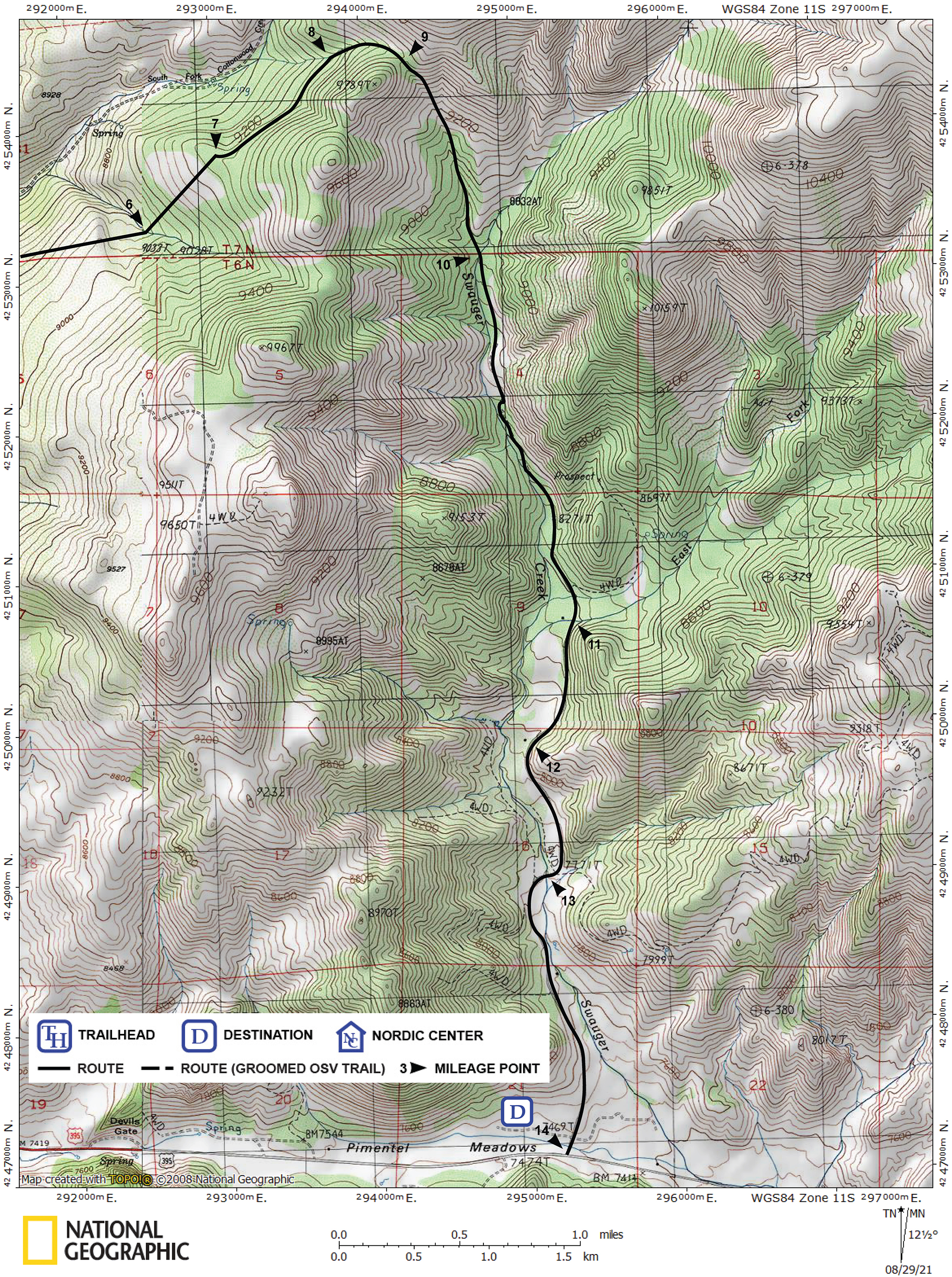 Print version of map for tour
