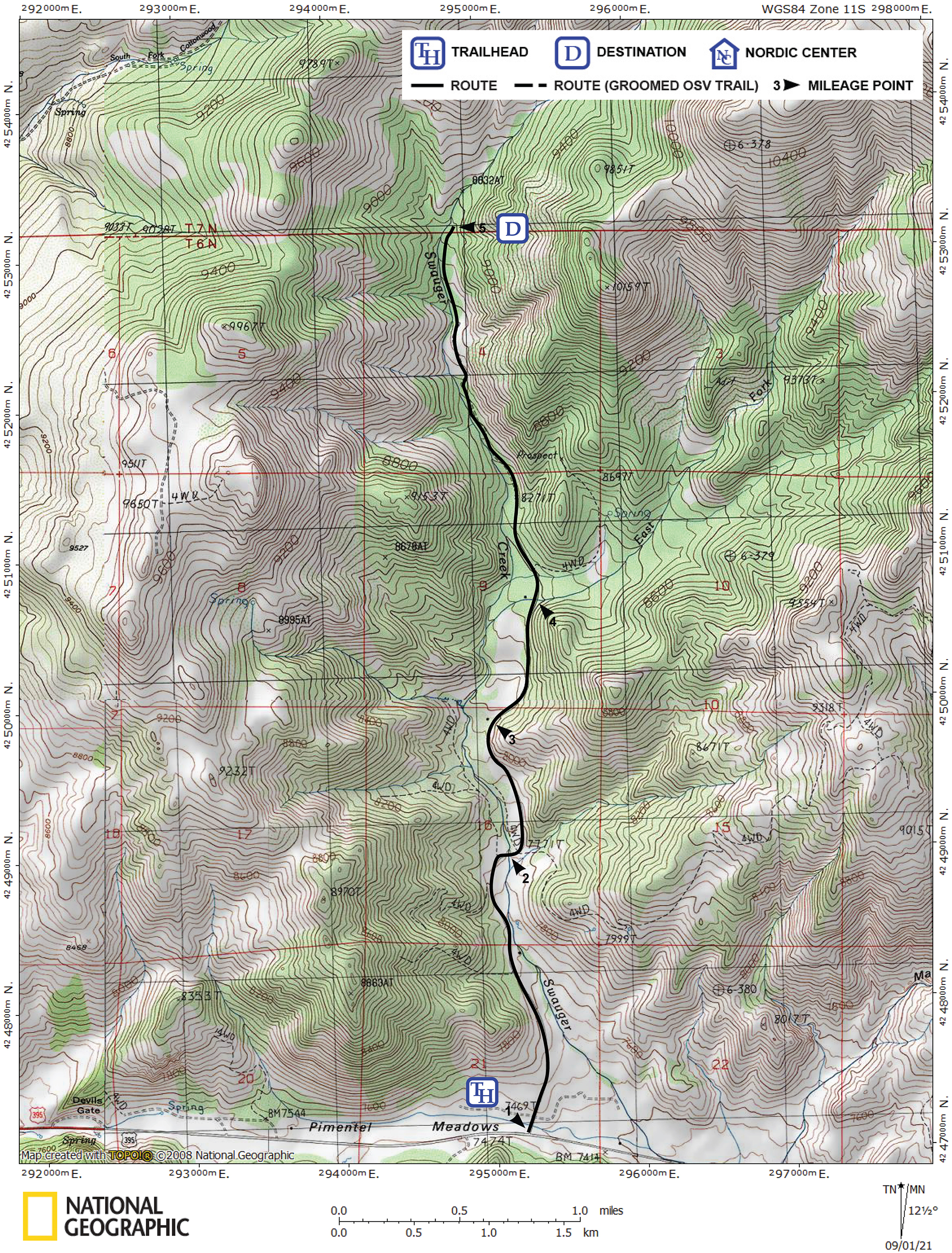 Print version of map for tour
