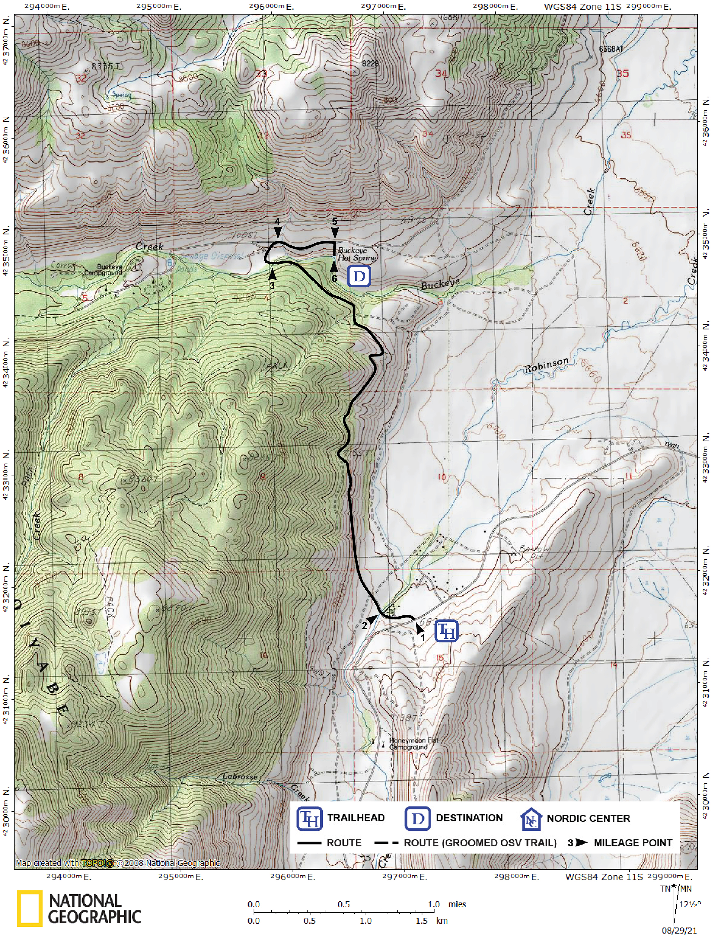 Print version of map for tour