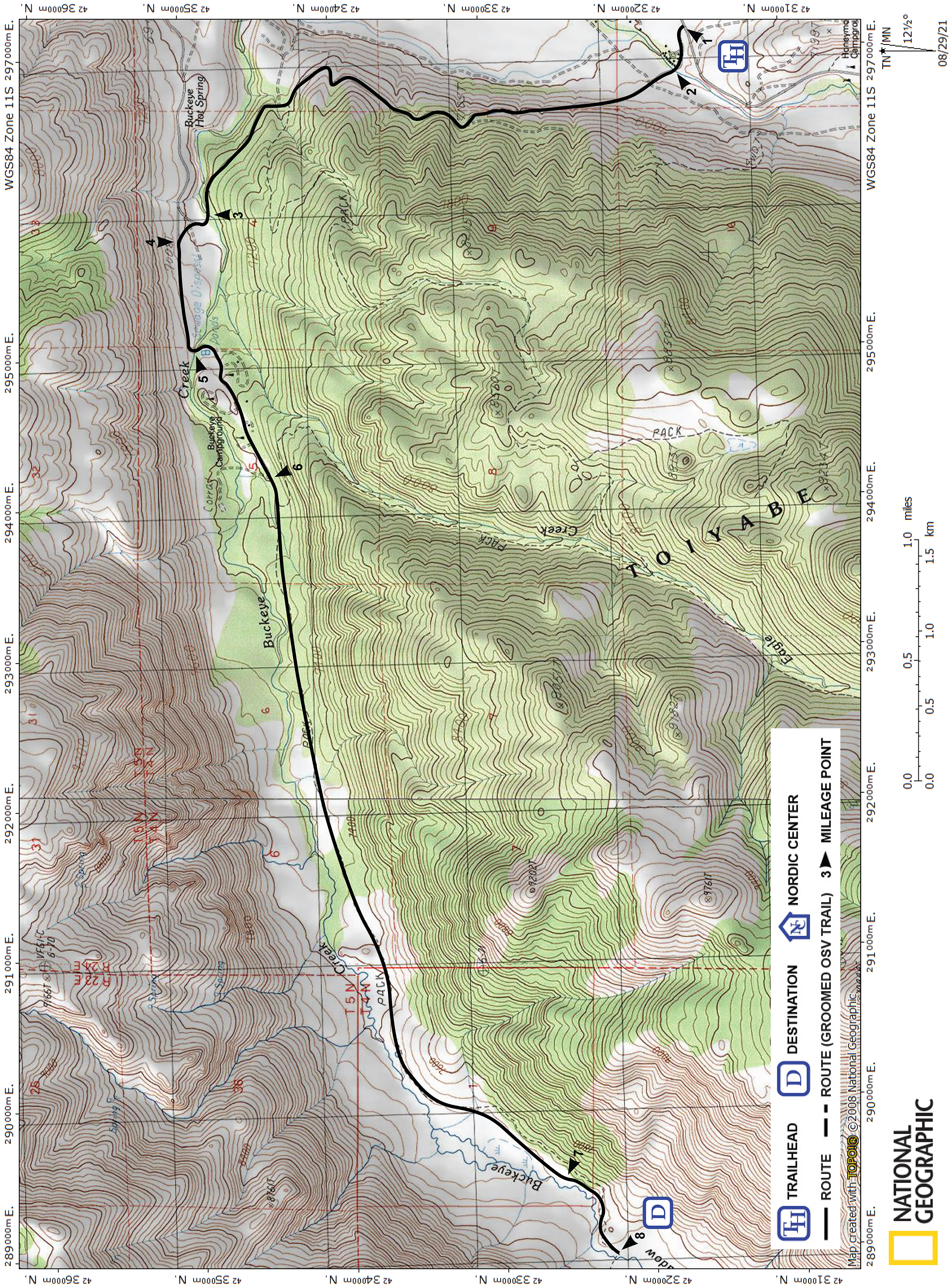 Print version of map for tour