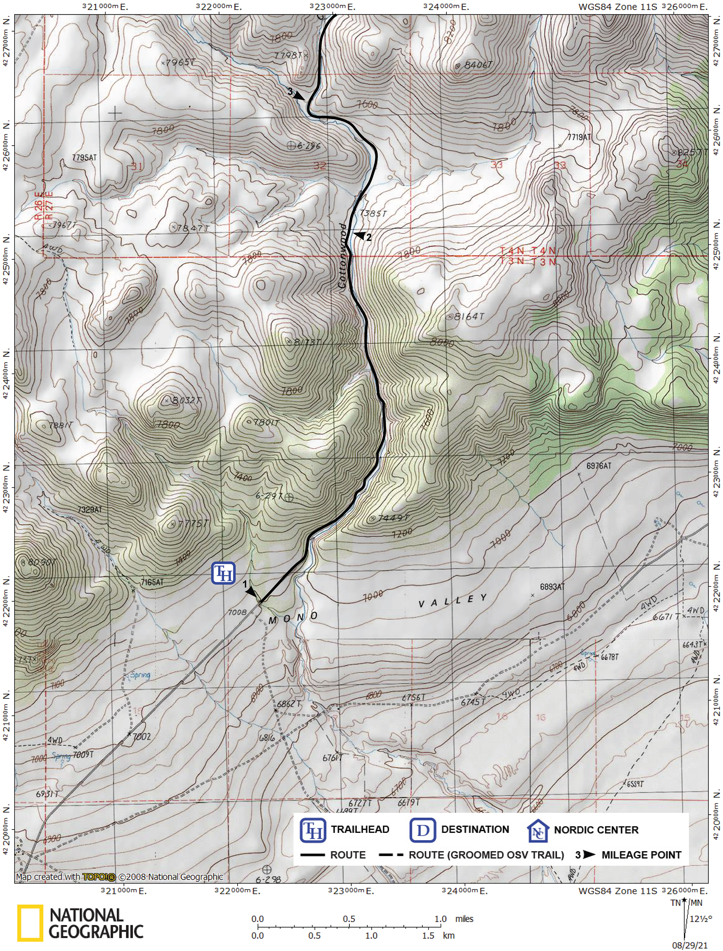 Print version of map for tour