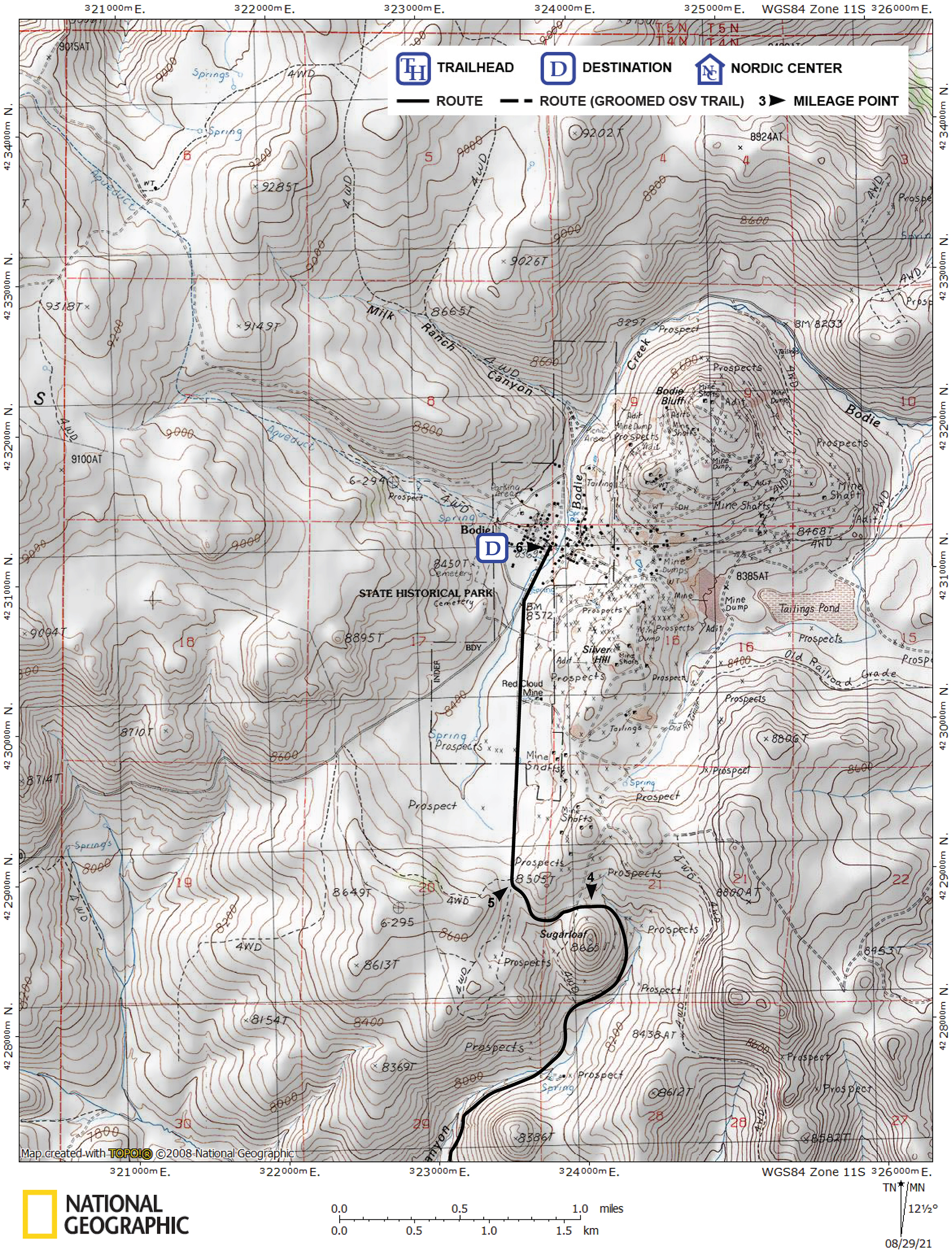 Print version of map for tour