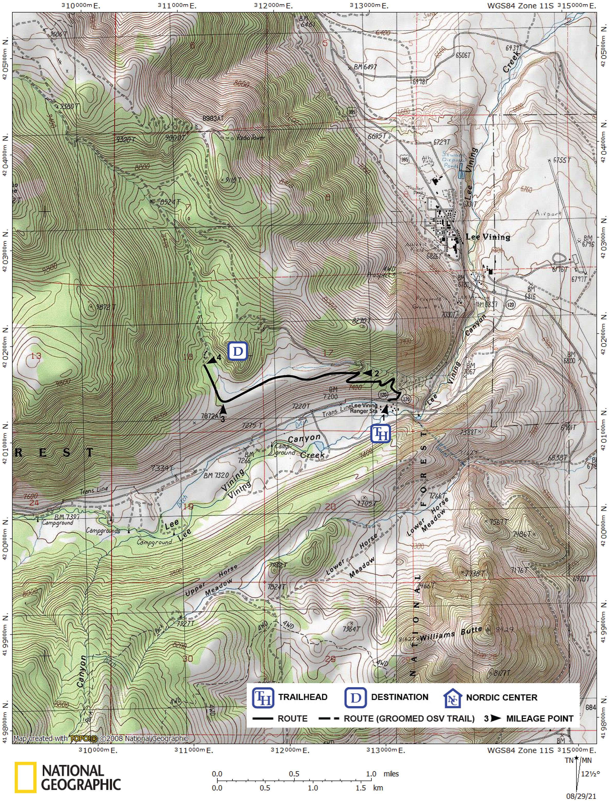 Print version of map for tour