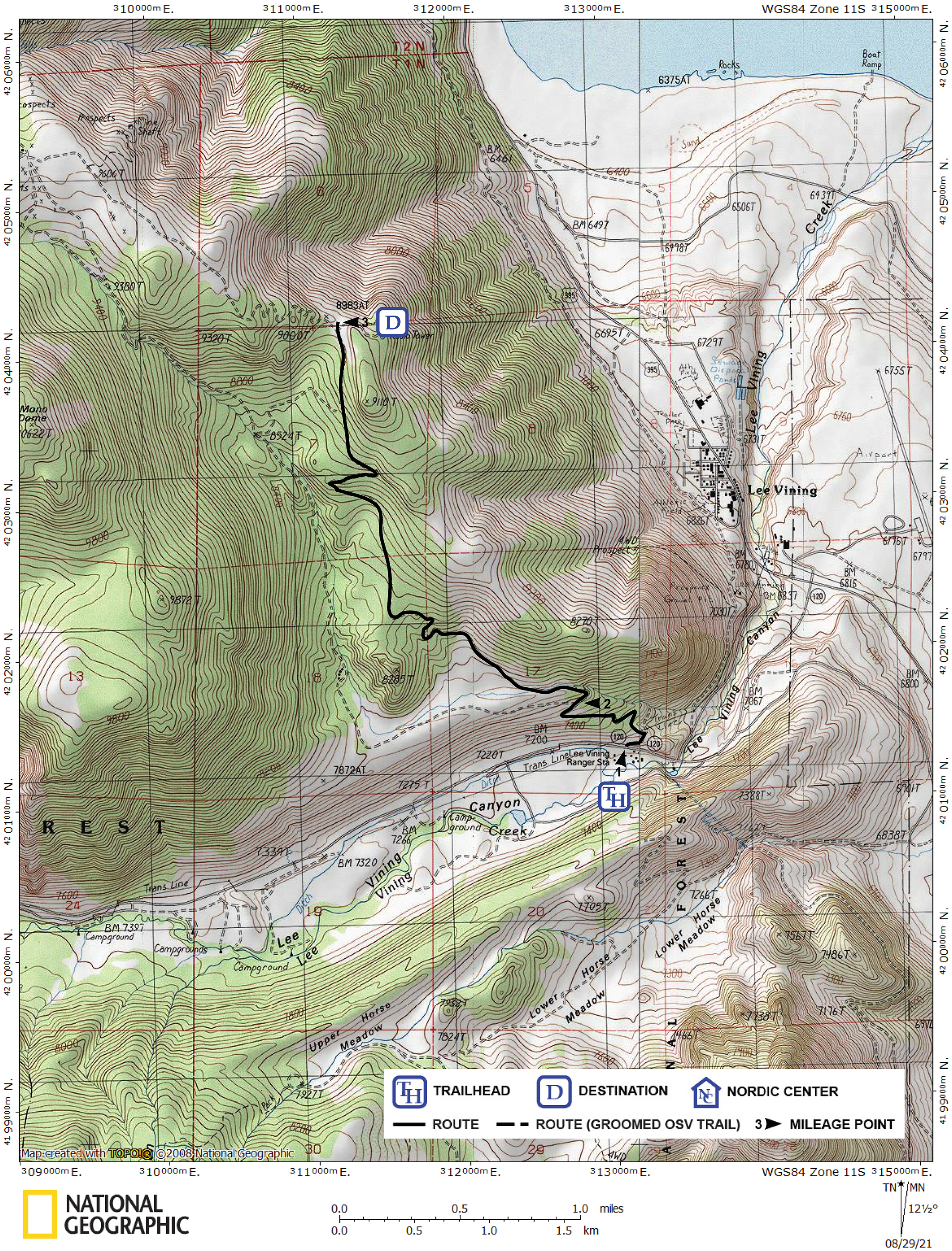 Print version of map for tour