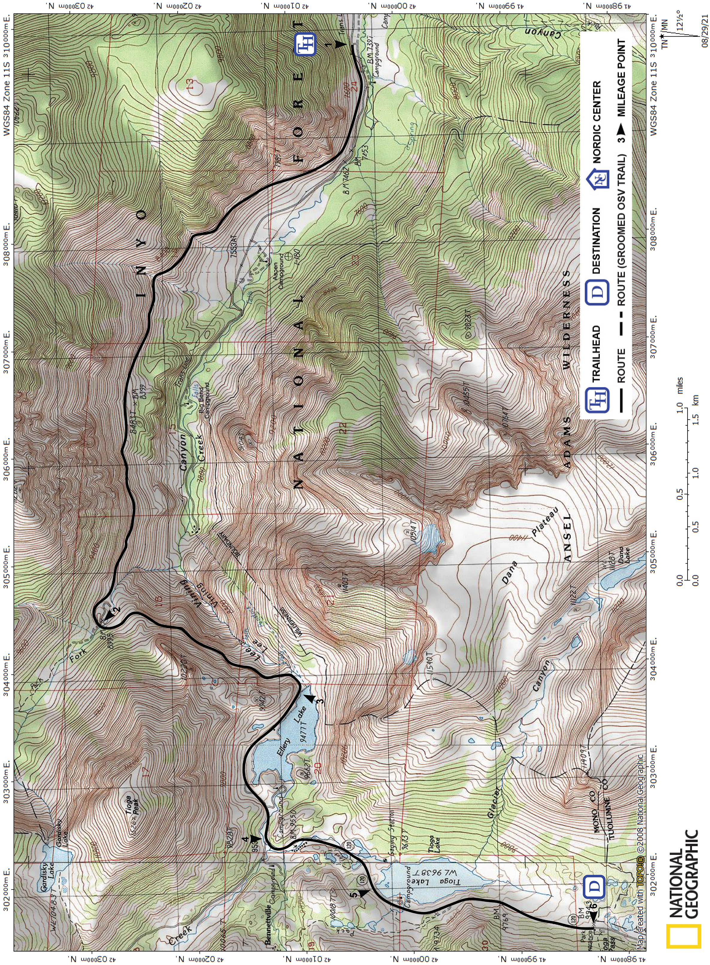 Print version of map for tour