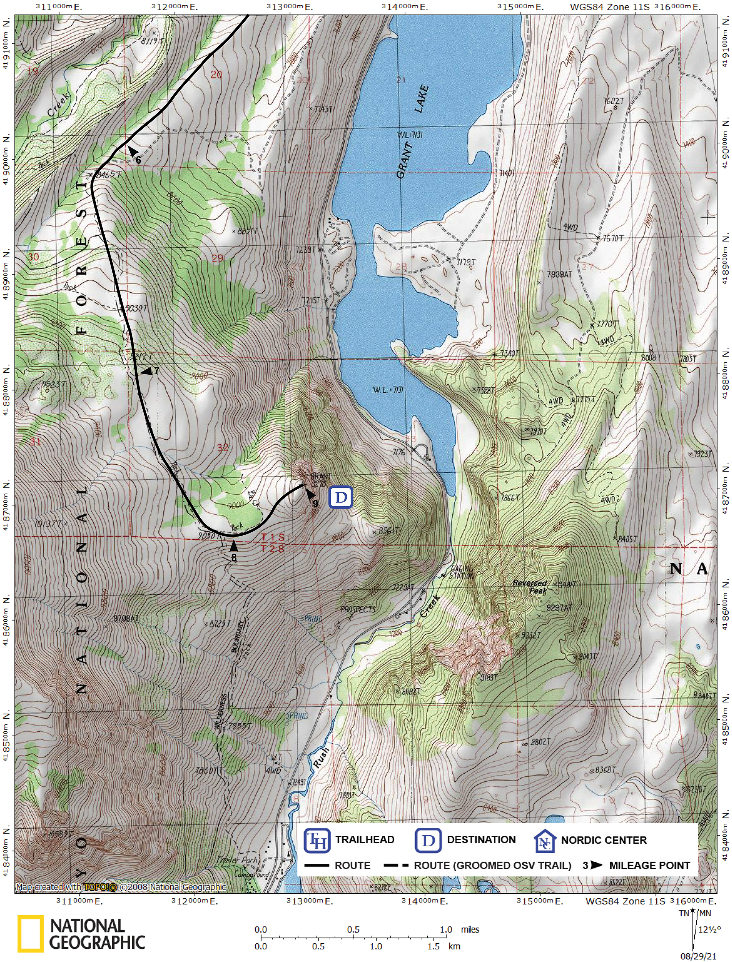 Print version of map for tour