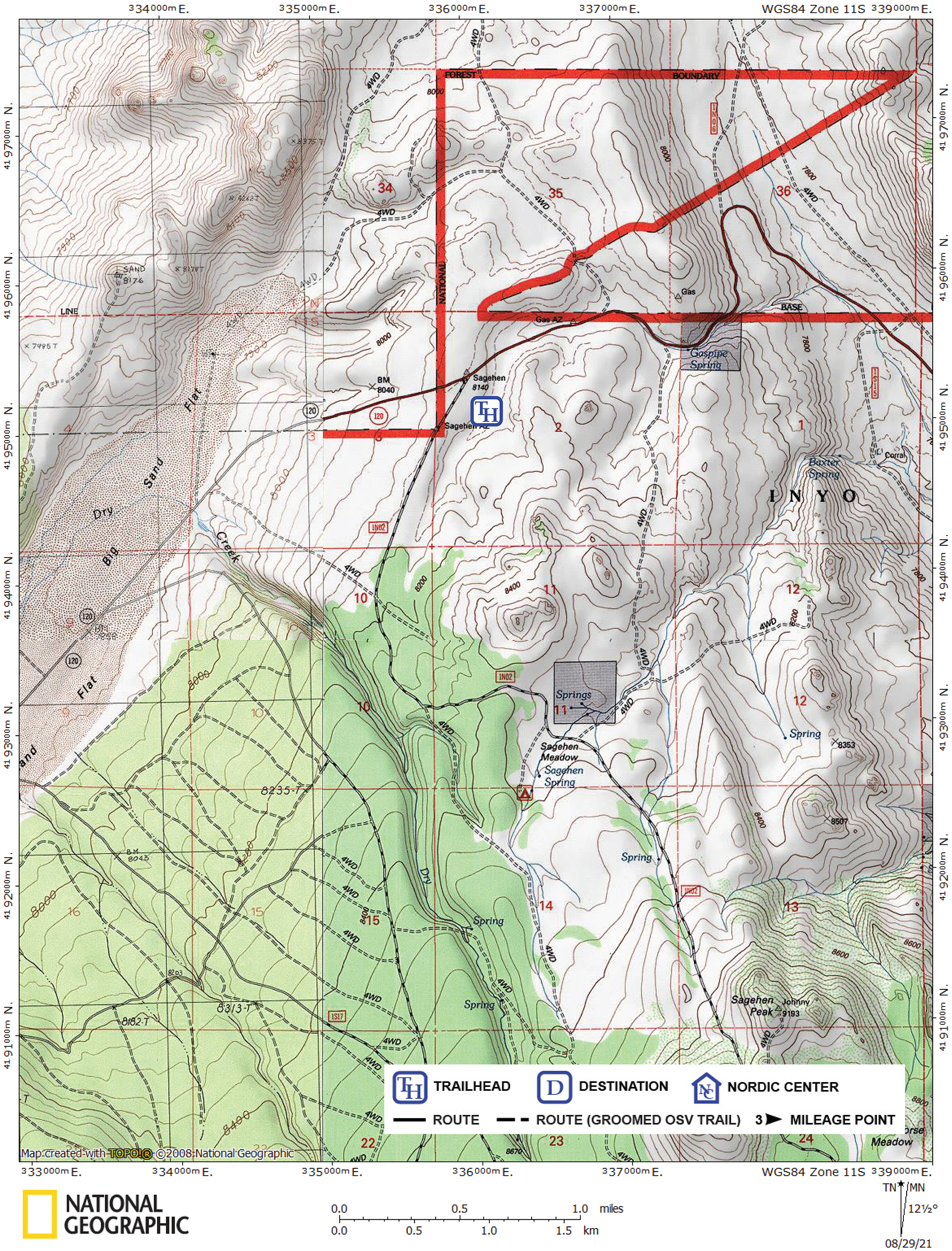 Print version of map for tour