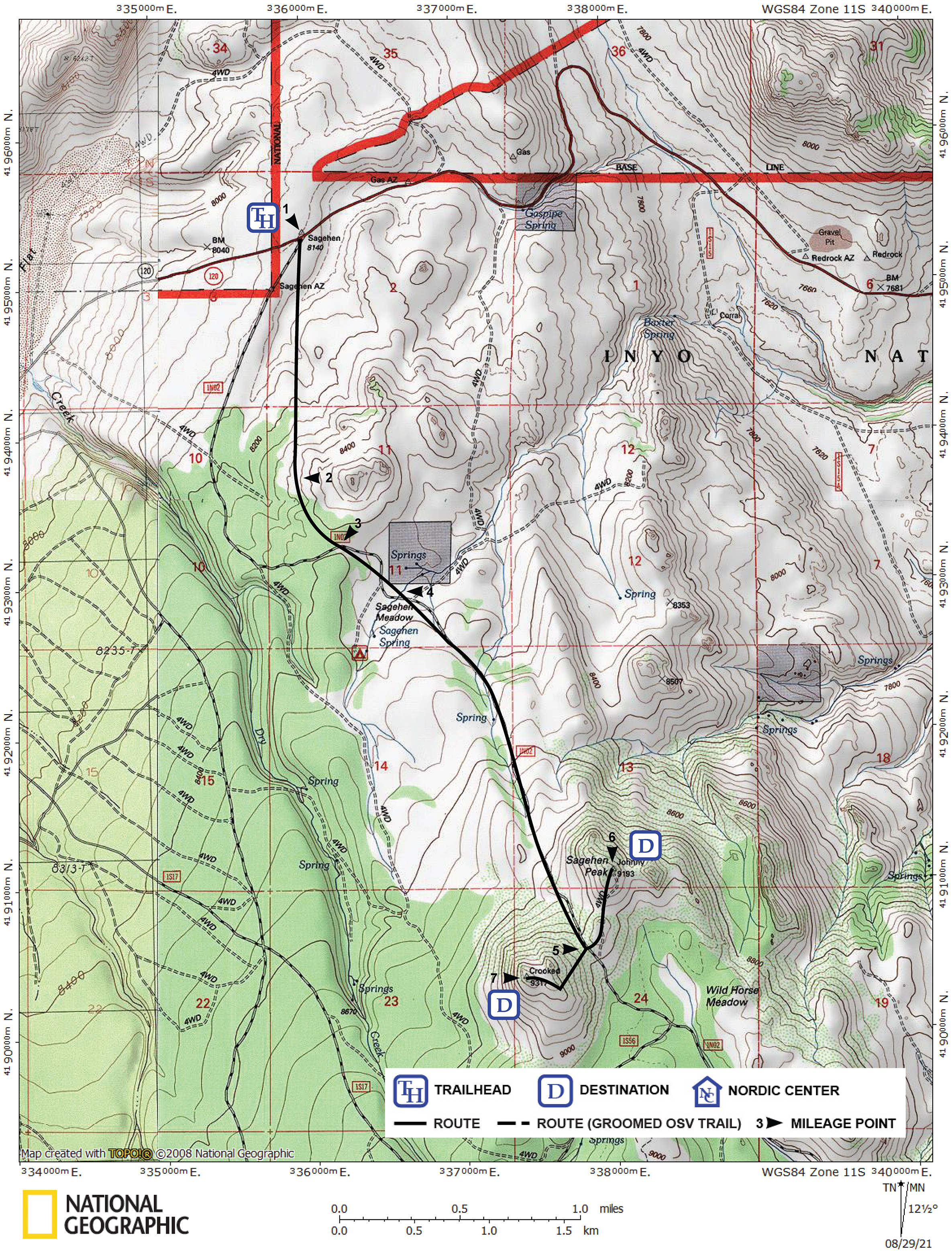 Print version of map for tour