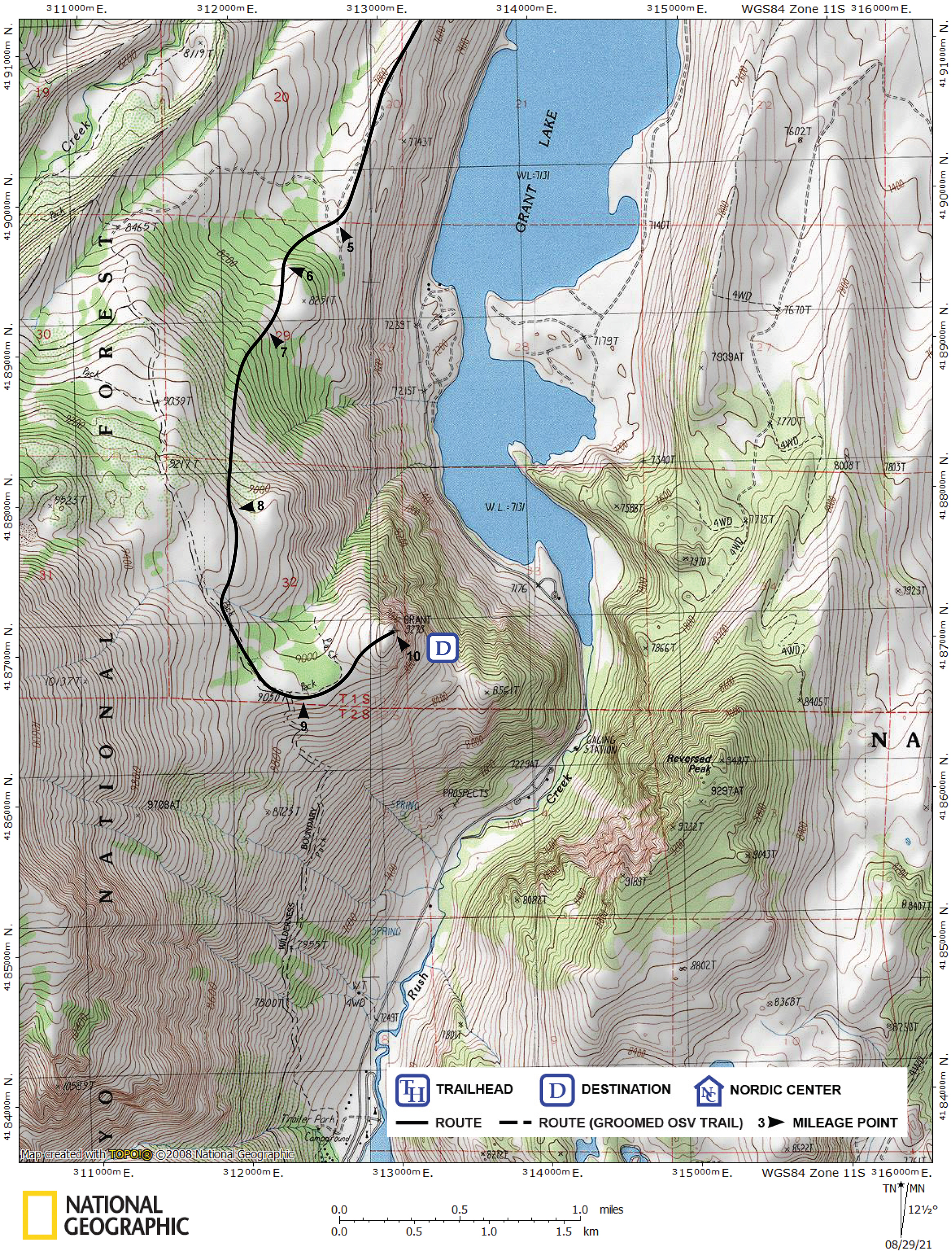 Print version of map for tour