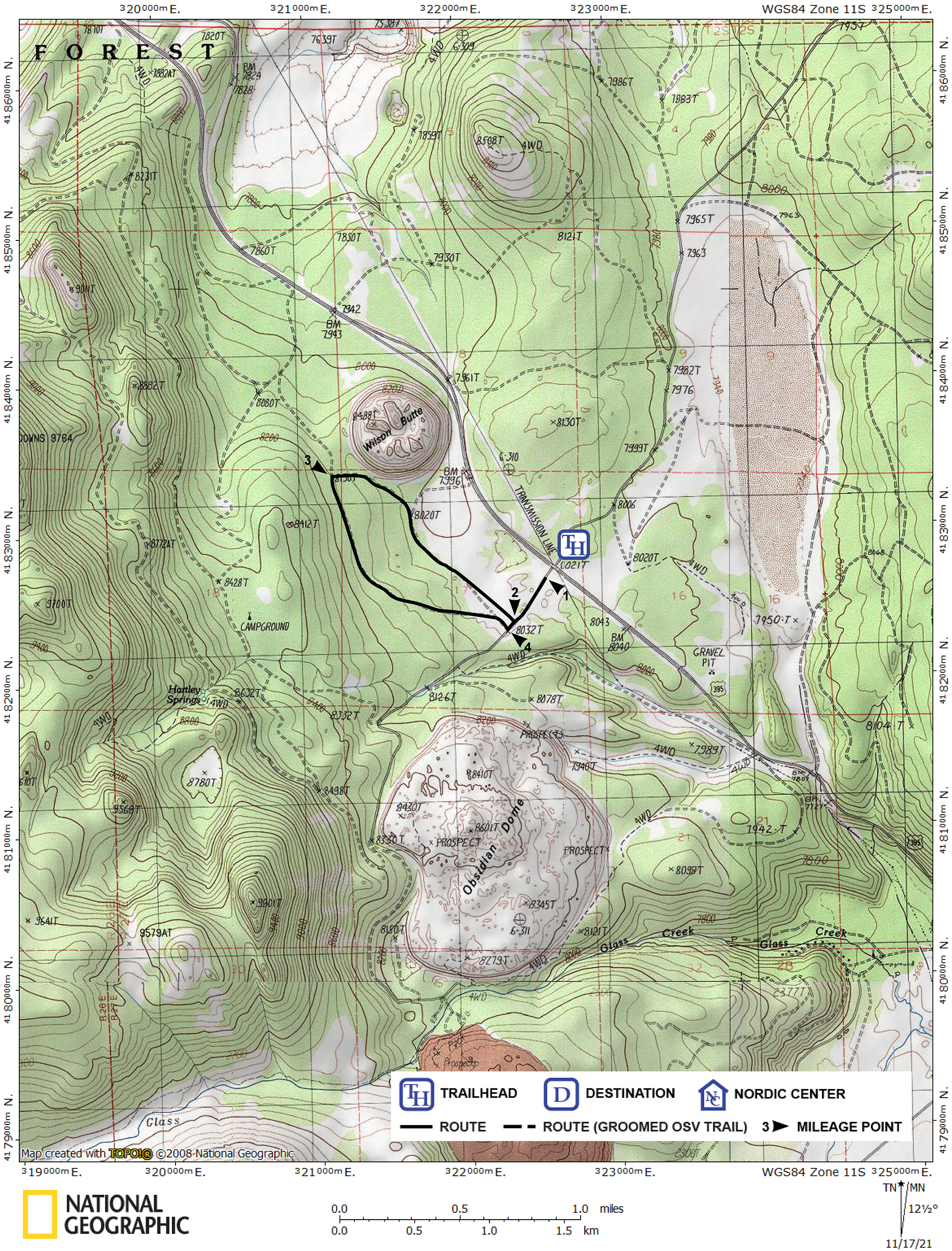 Print version of map for tour