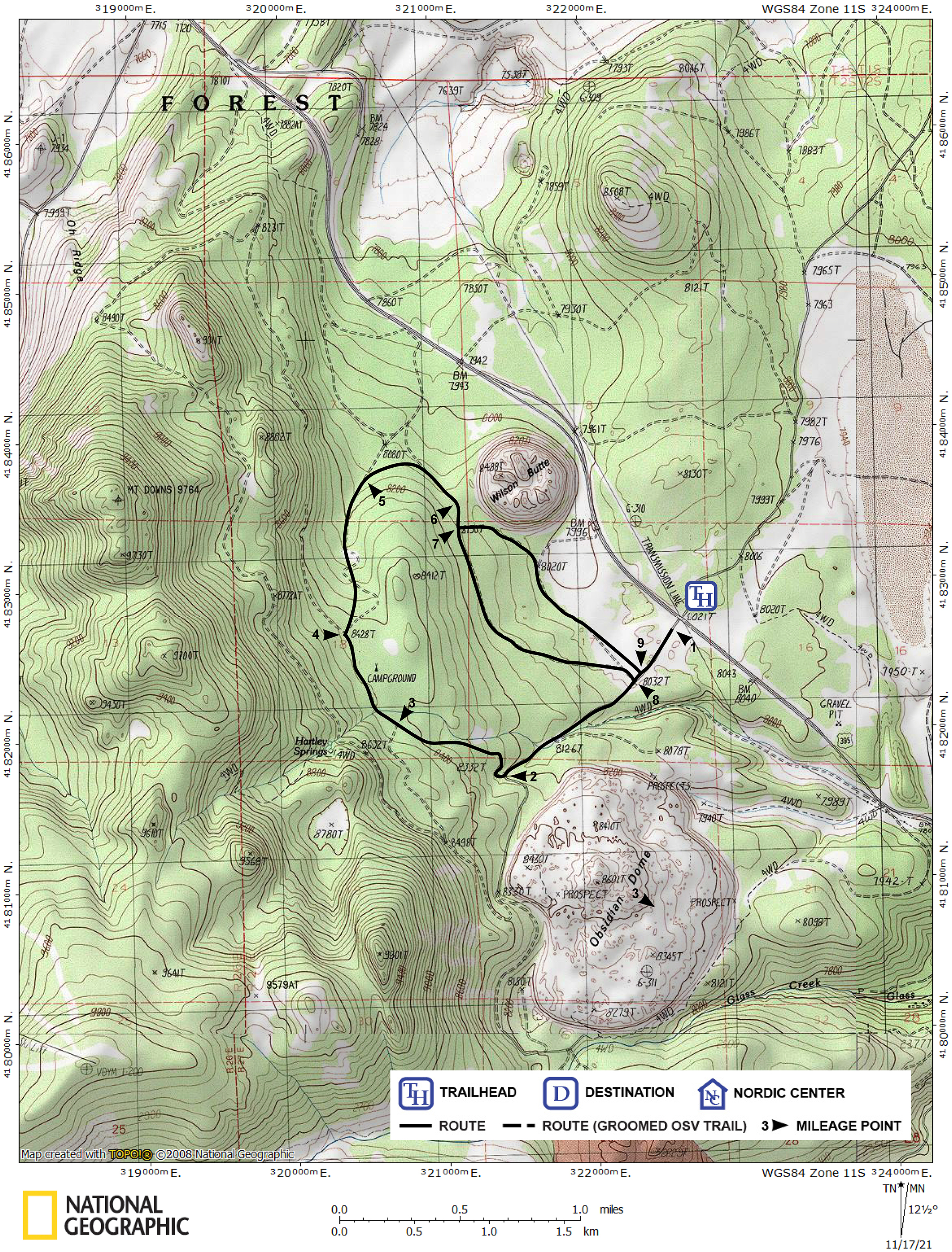 Print version of map for tour