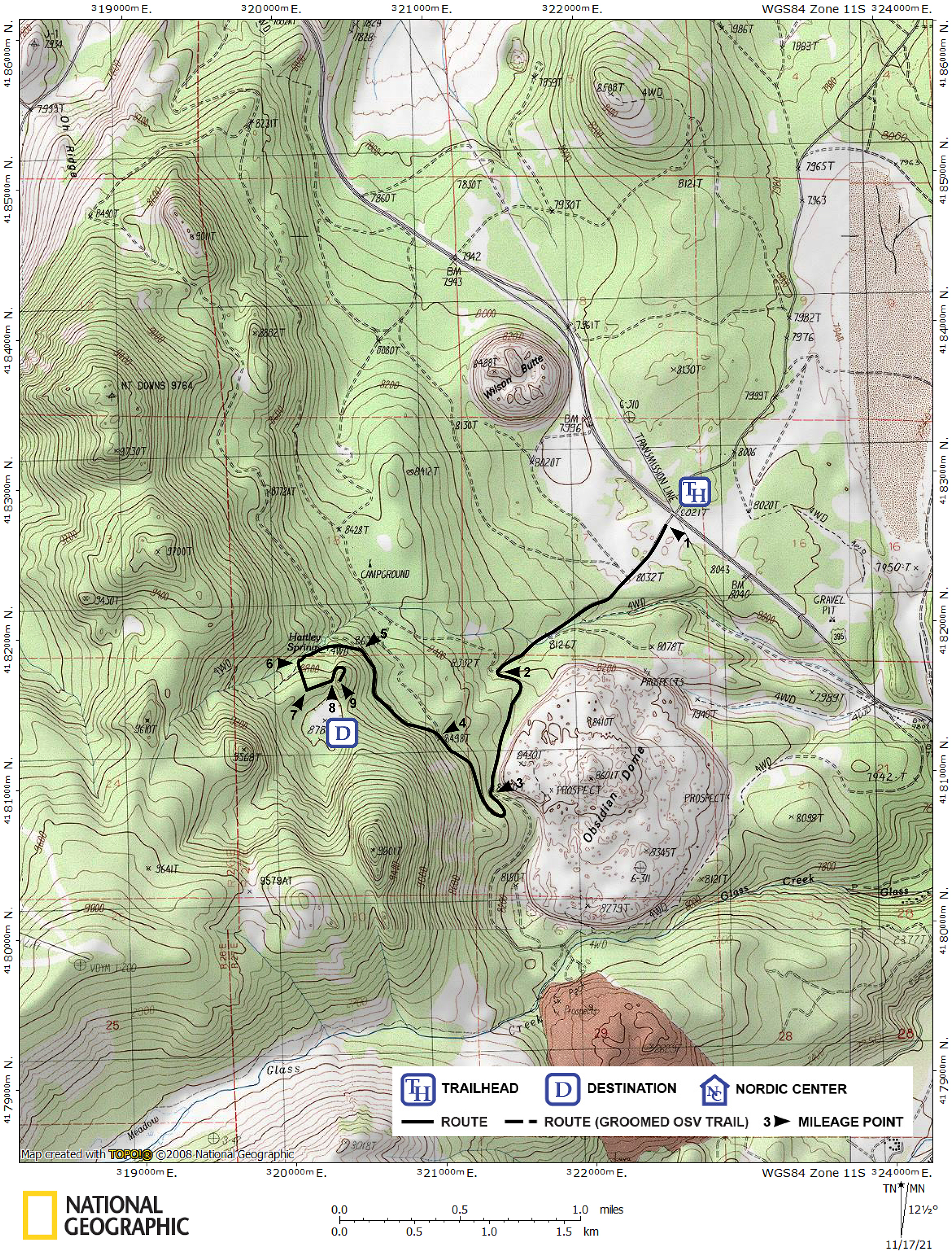 Print version of map for tour
