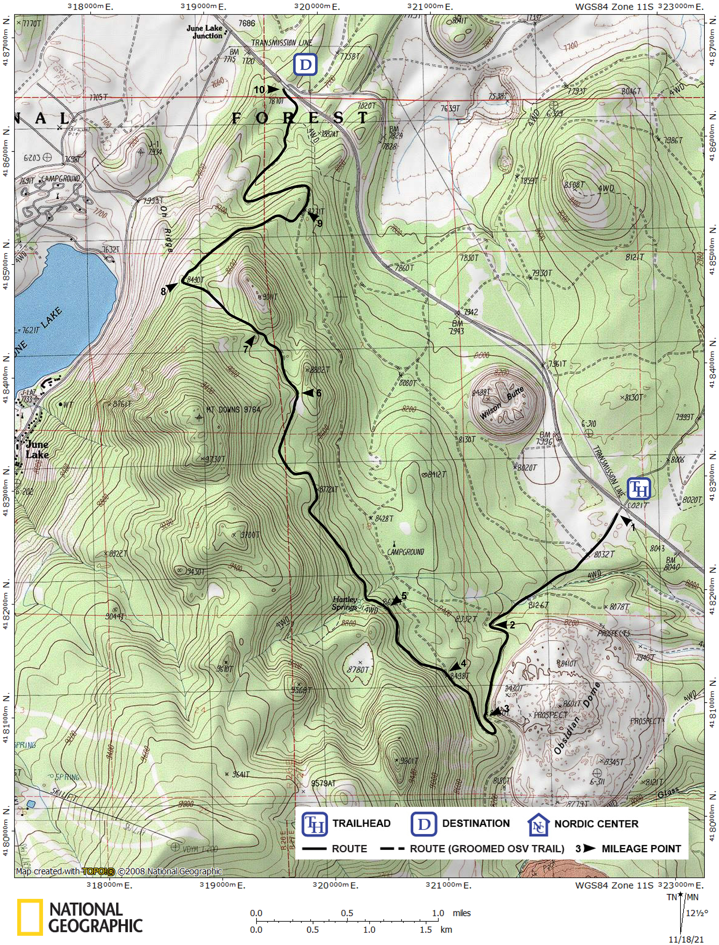 Print version of map for tour