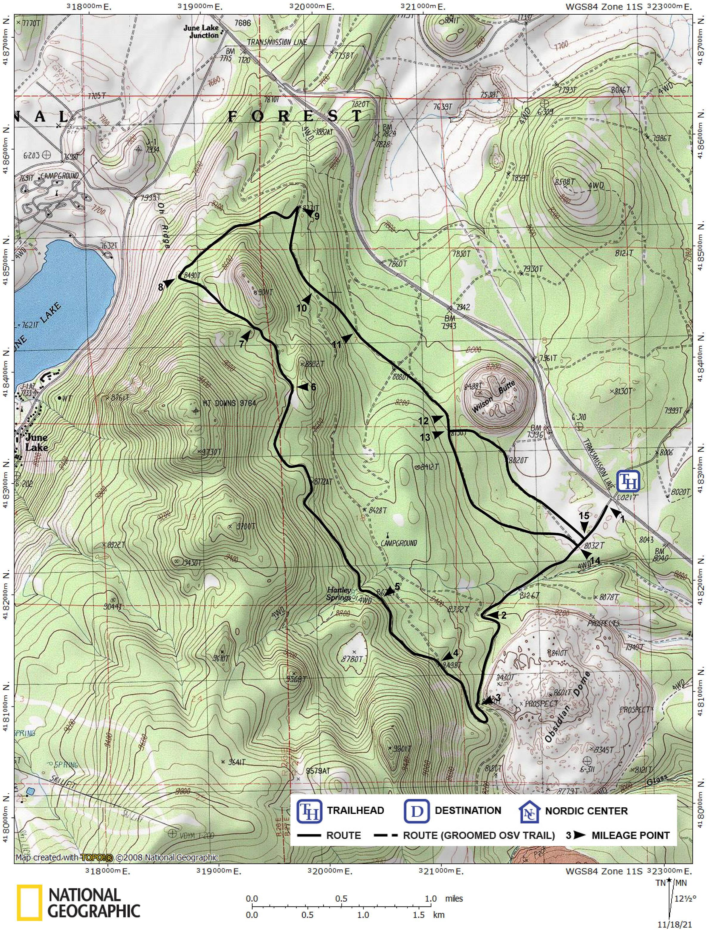 Print version of map for tour