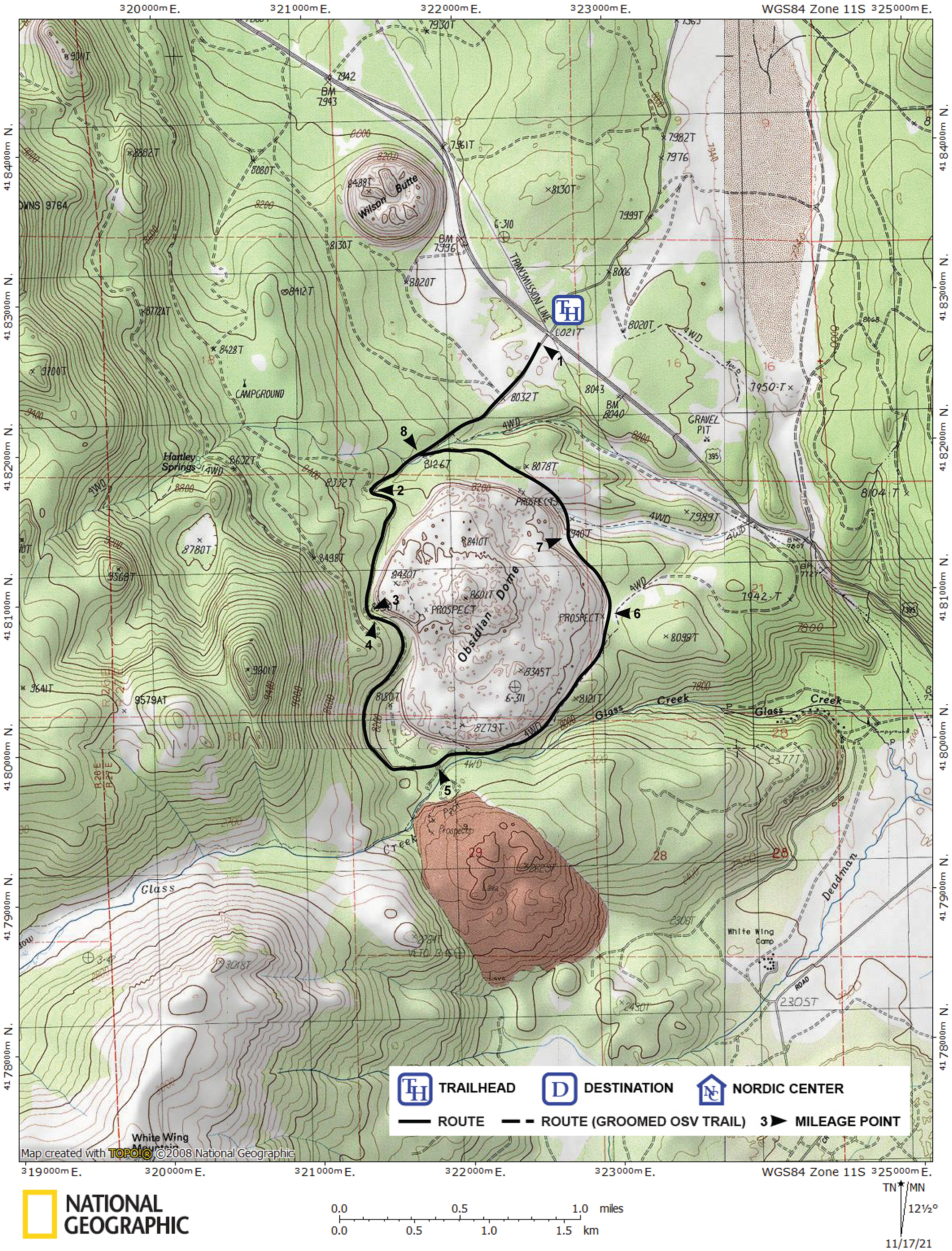 Print version of map for tour