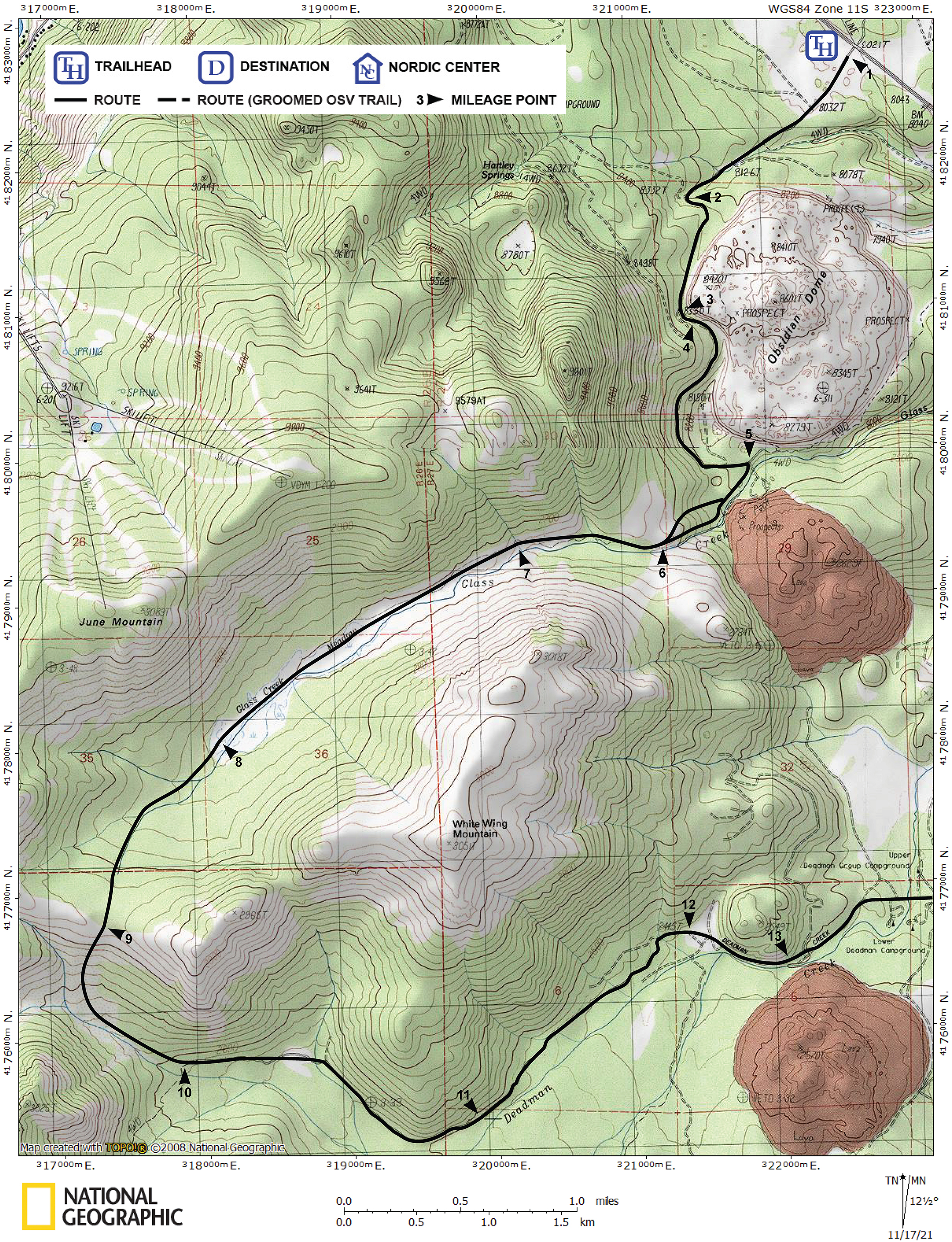 Print version of map for tour