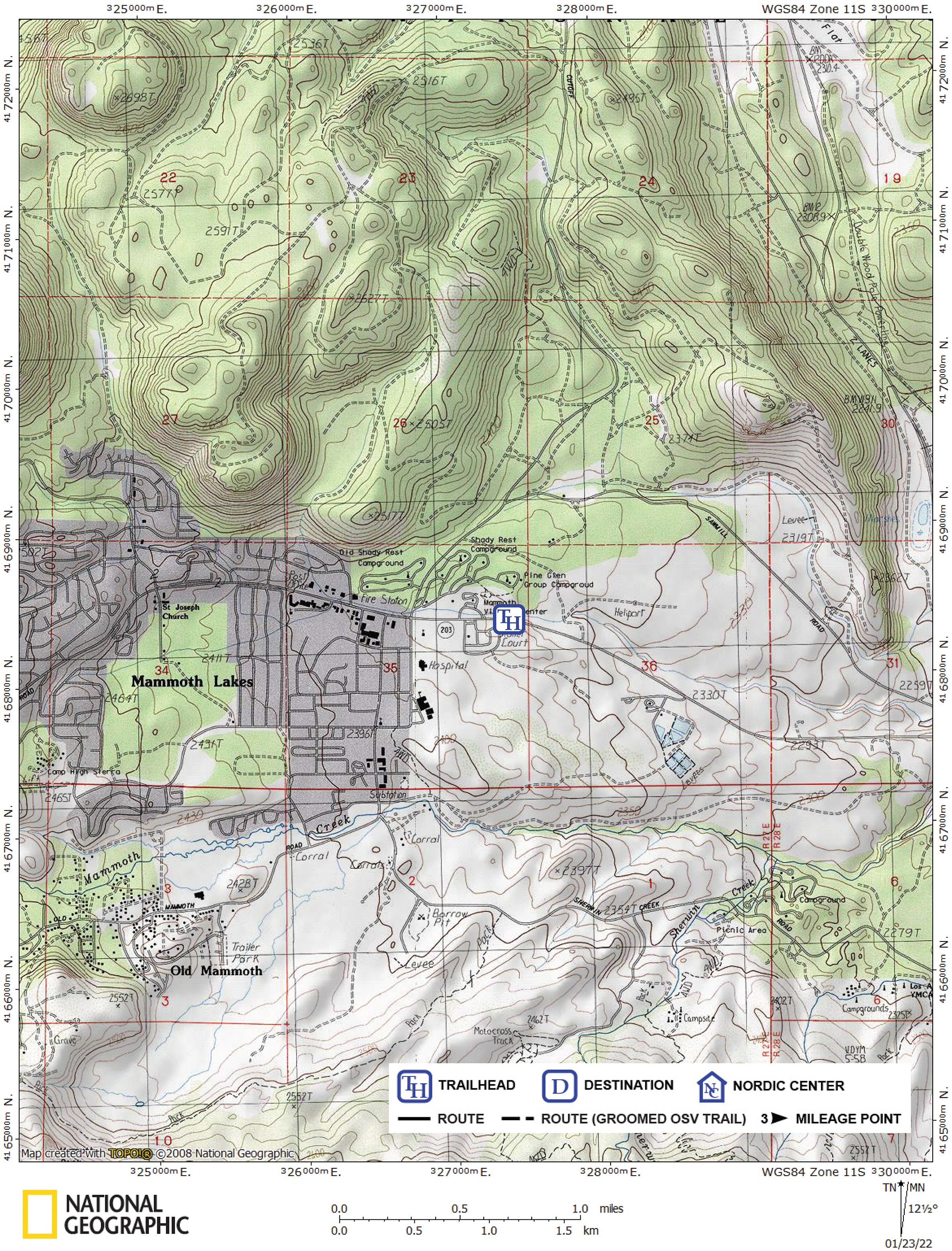 Print version of map for tour