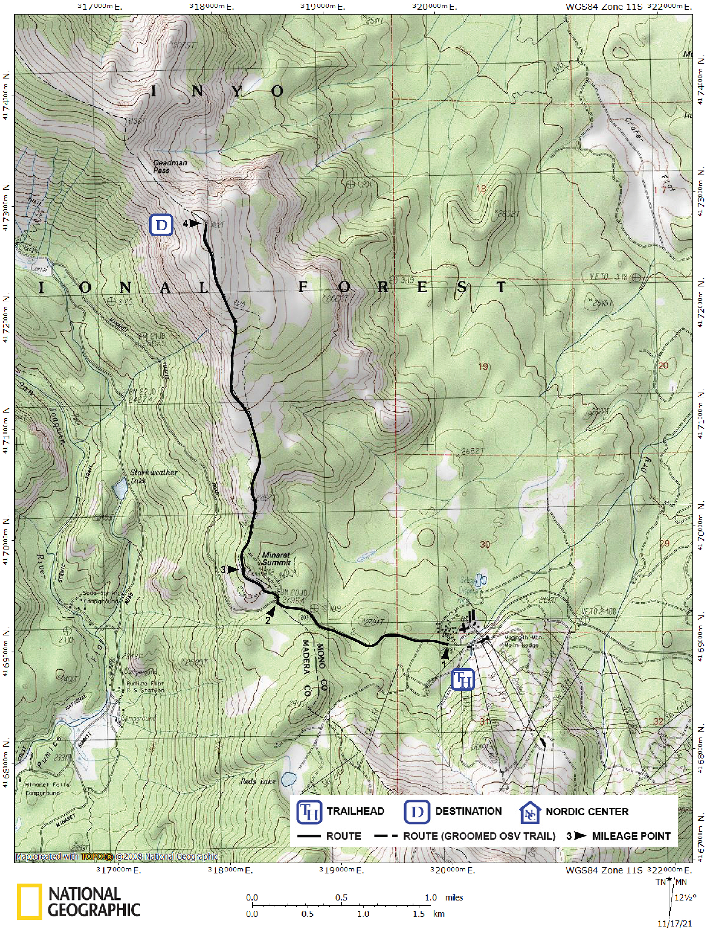 Print version of map for tour