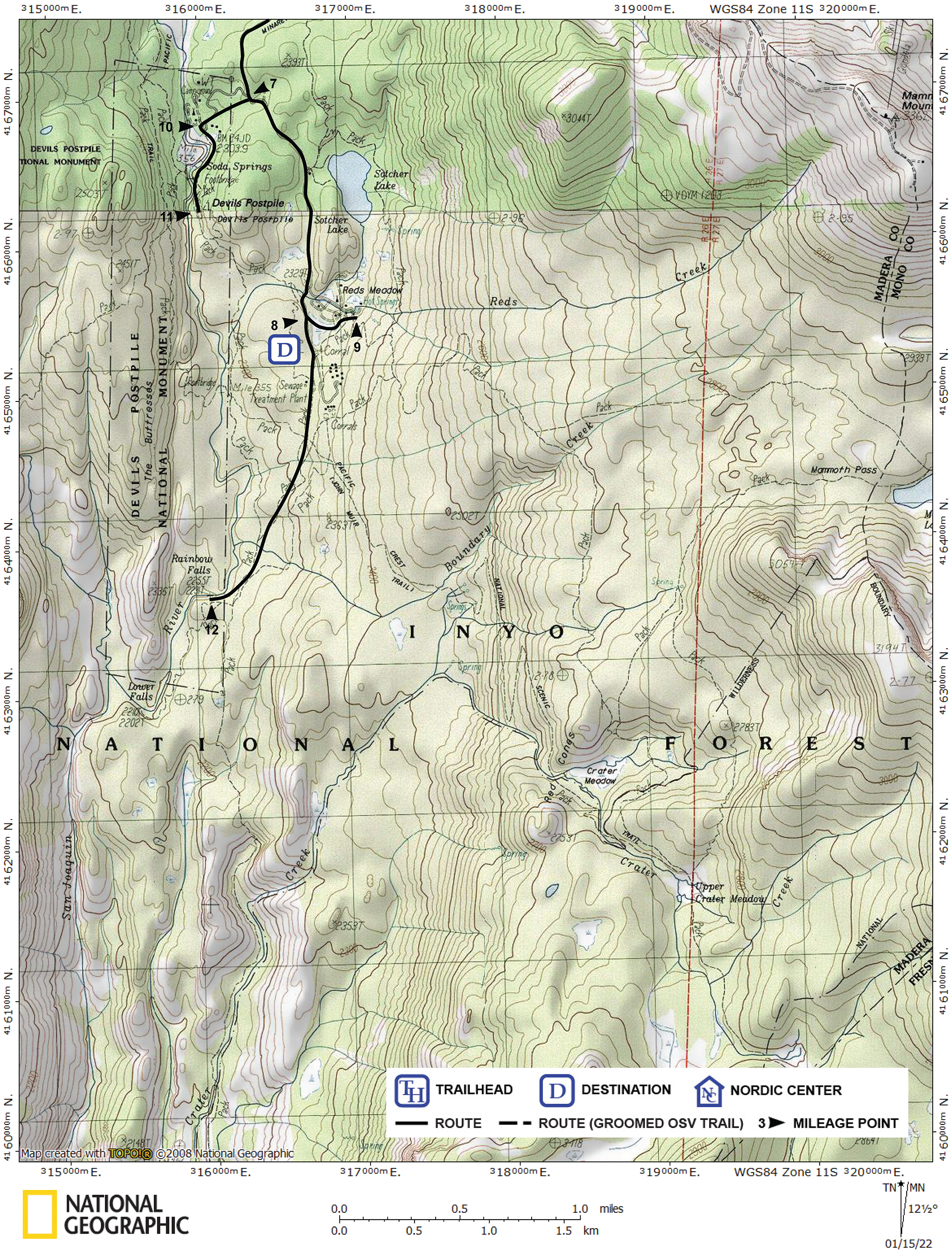 Print version of map for tour