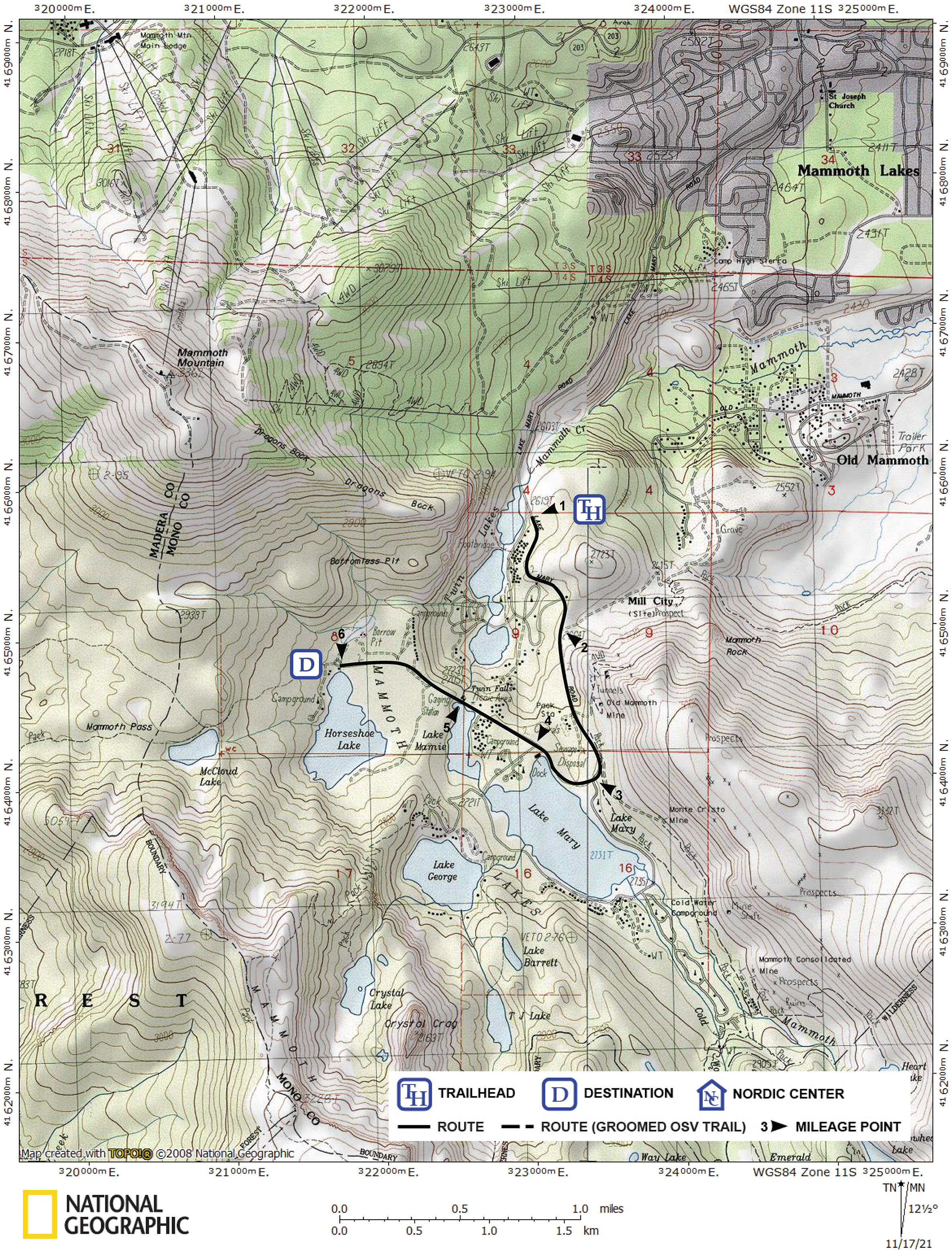 Print version of map for tour