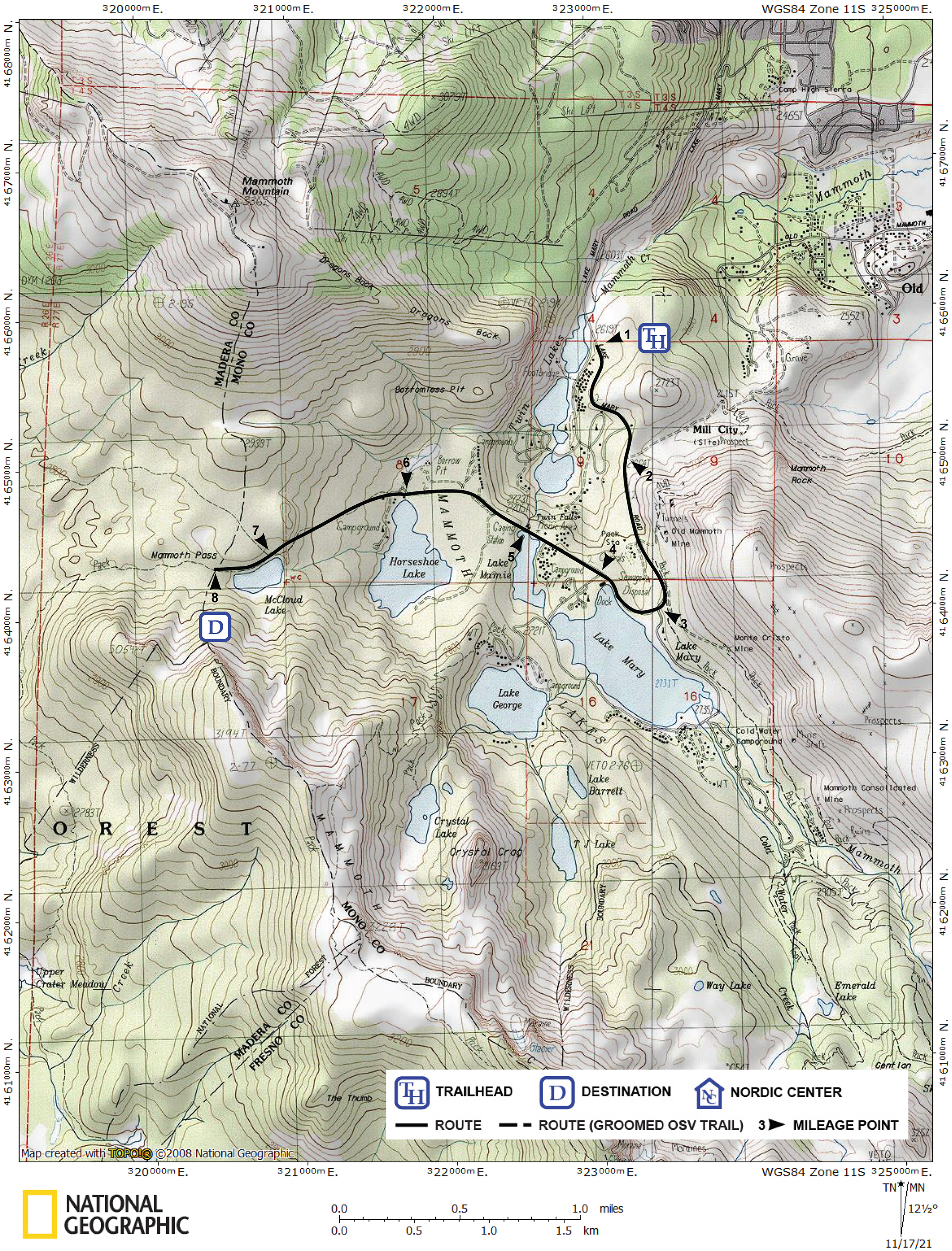 Print version of map for tour