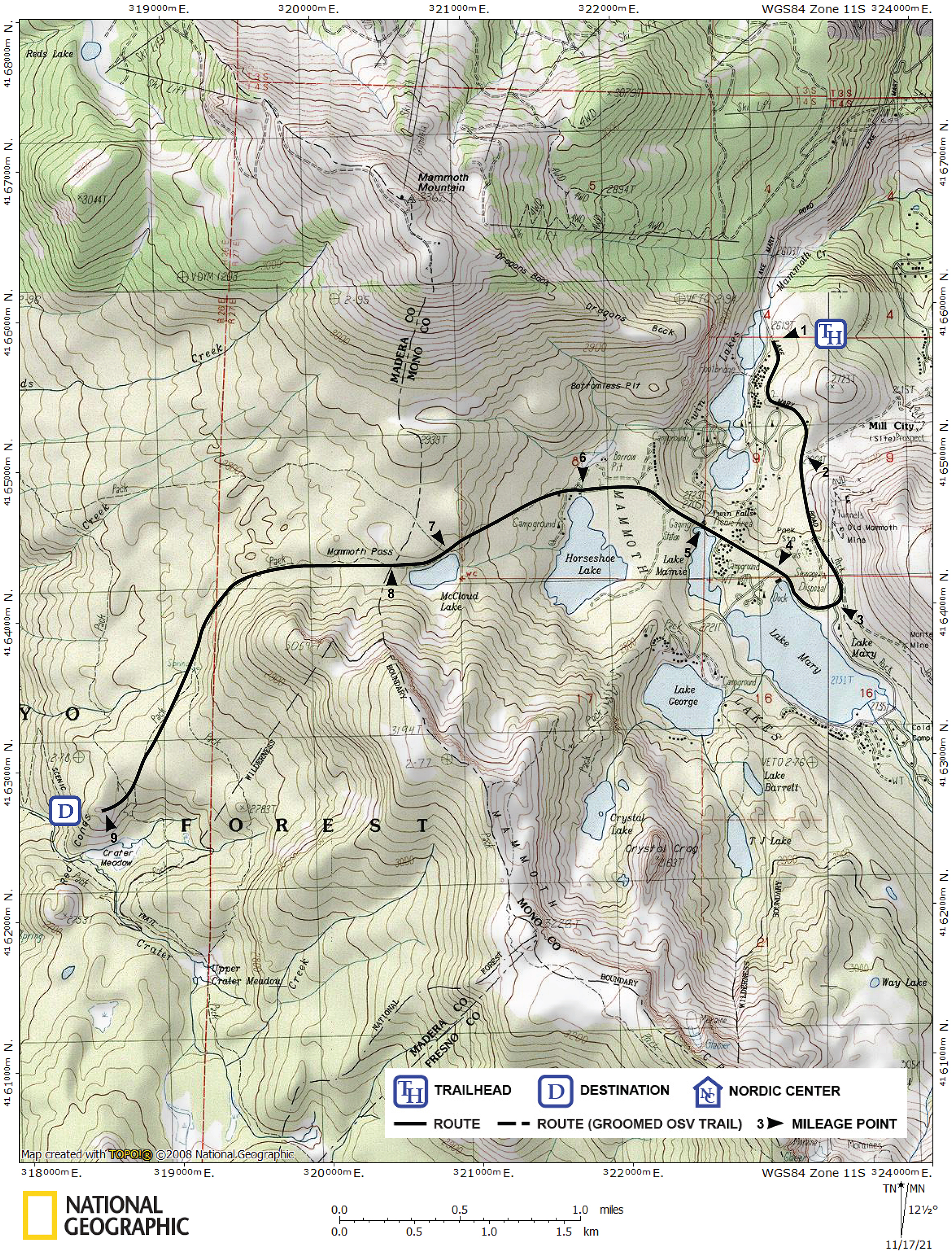 Print version of map for tour