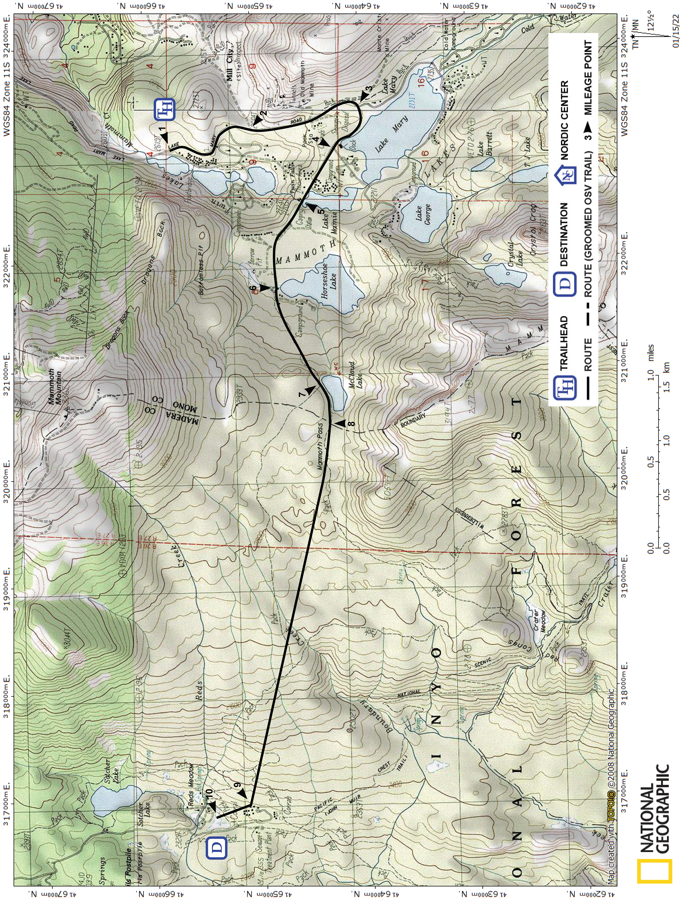 Print version of map for tour