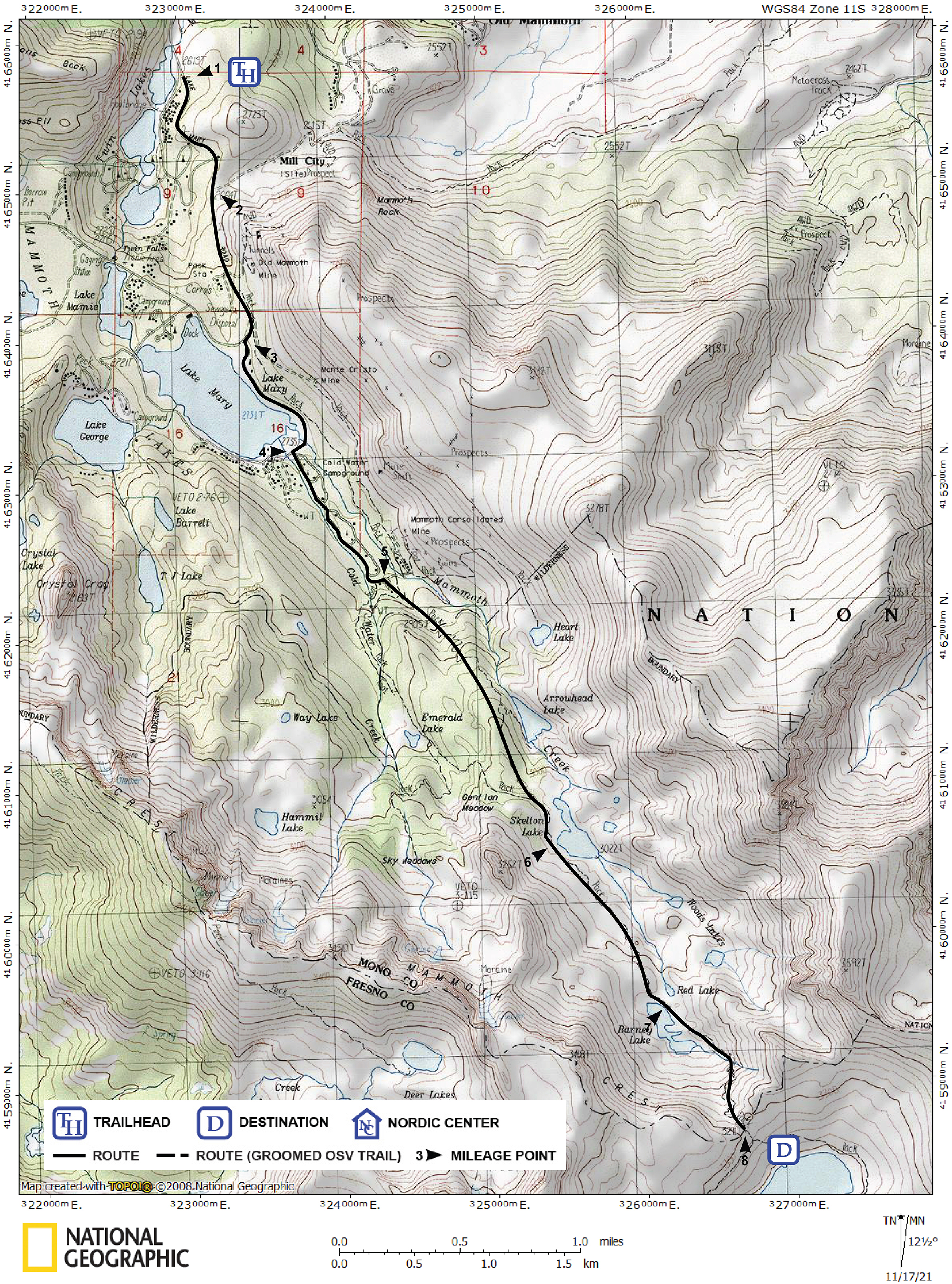Print version of map for tour