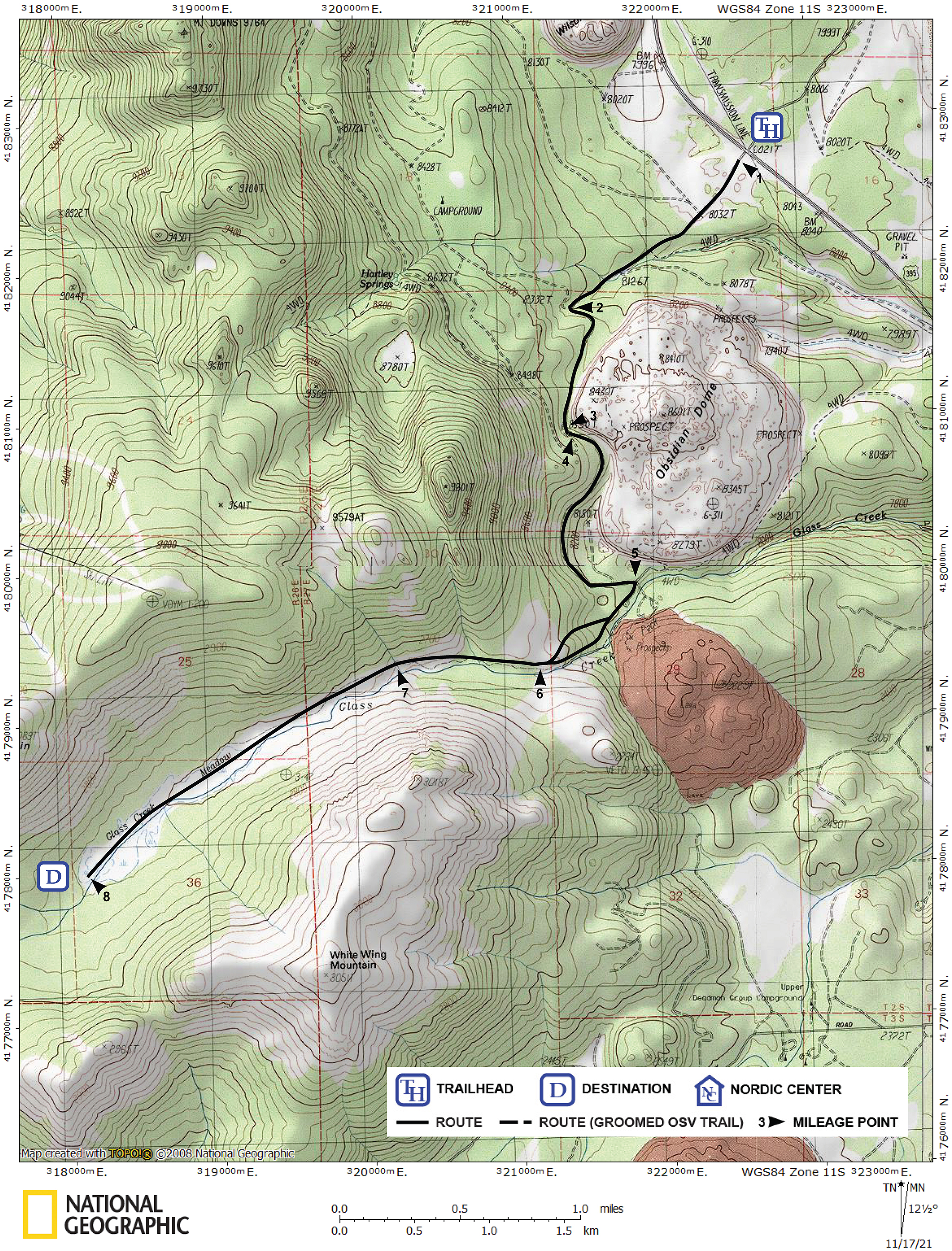 Print version of map for tour