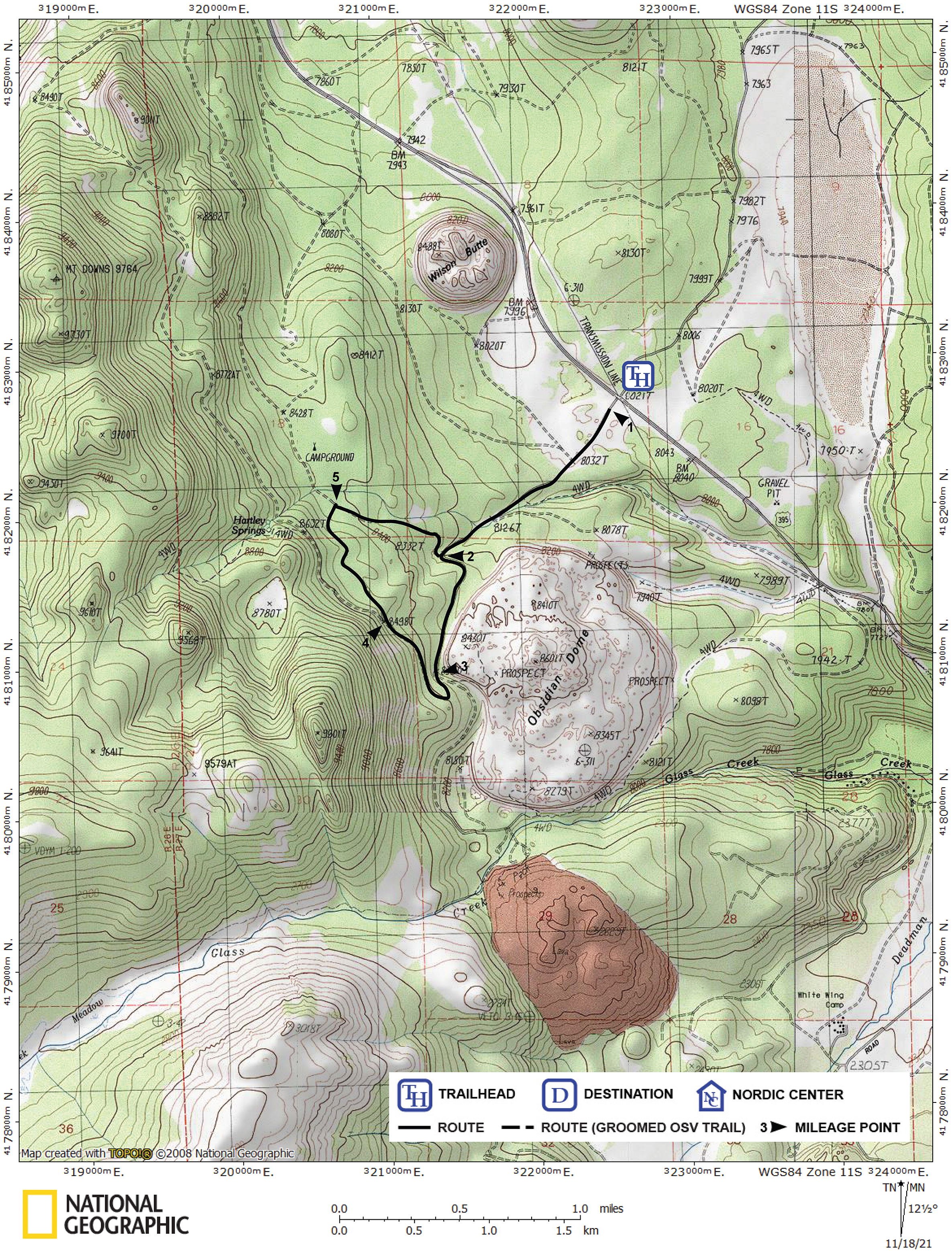 Print version of map for tour