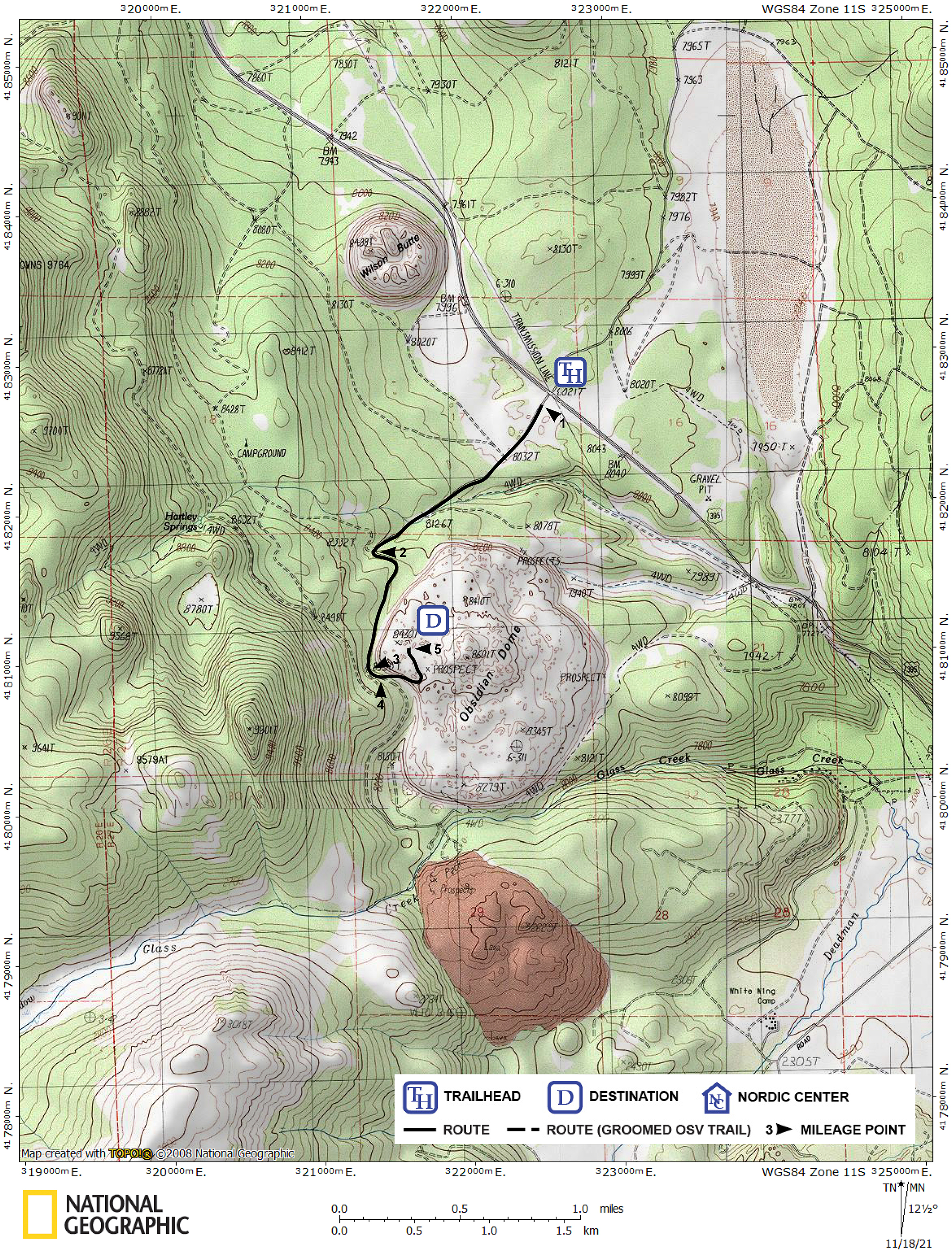 Print version of map for tour