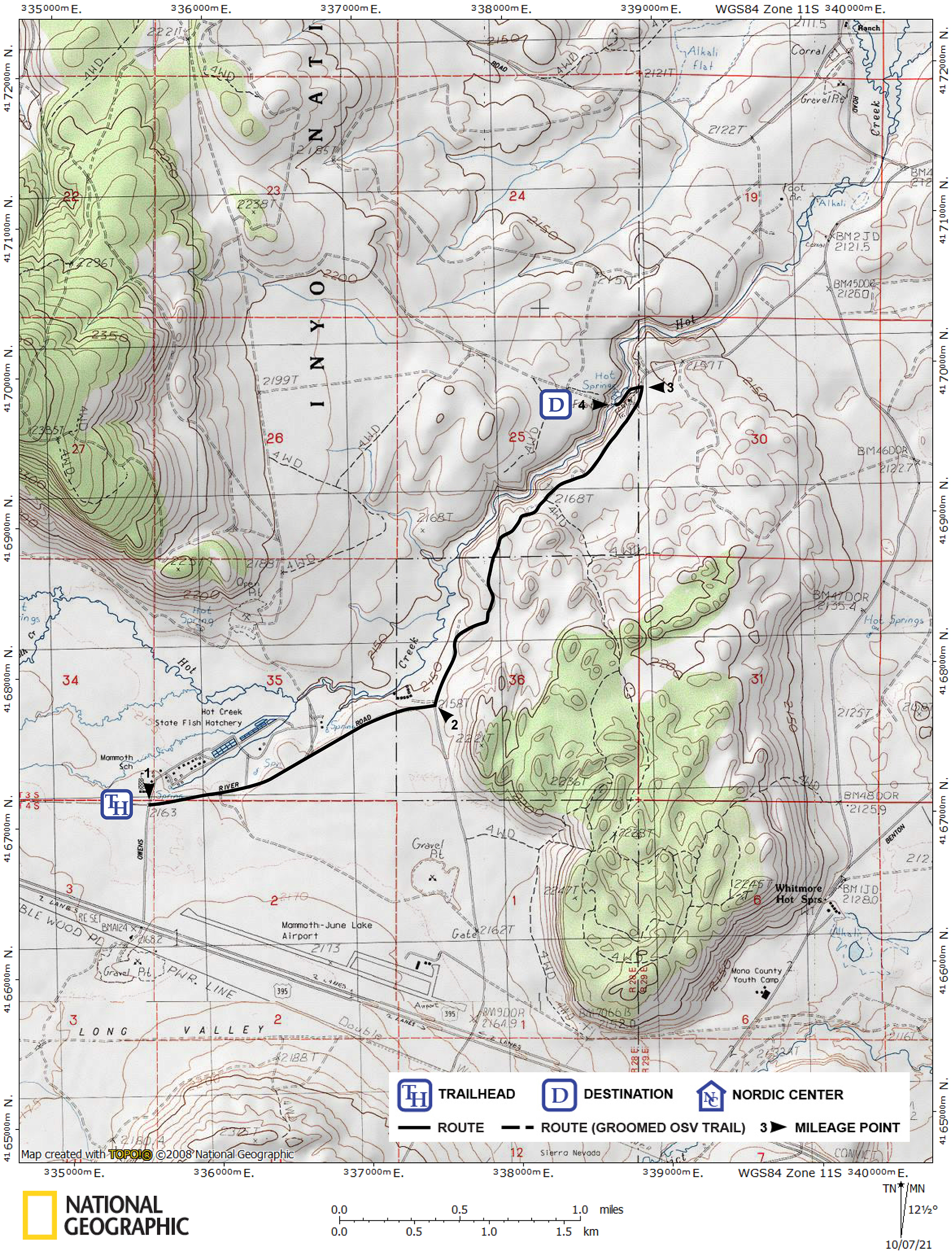 Print version of map for tour