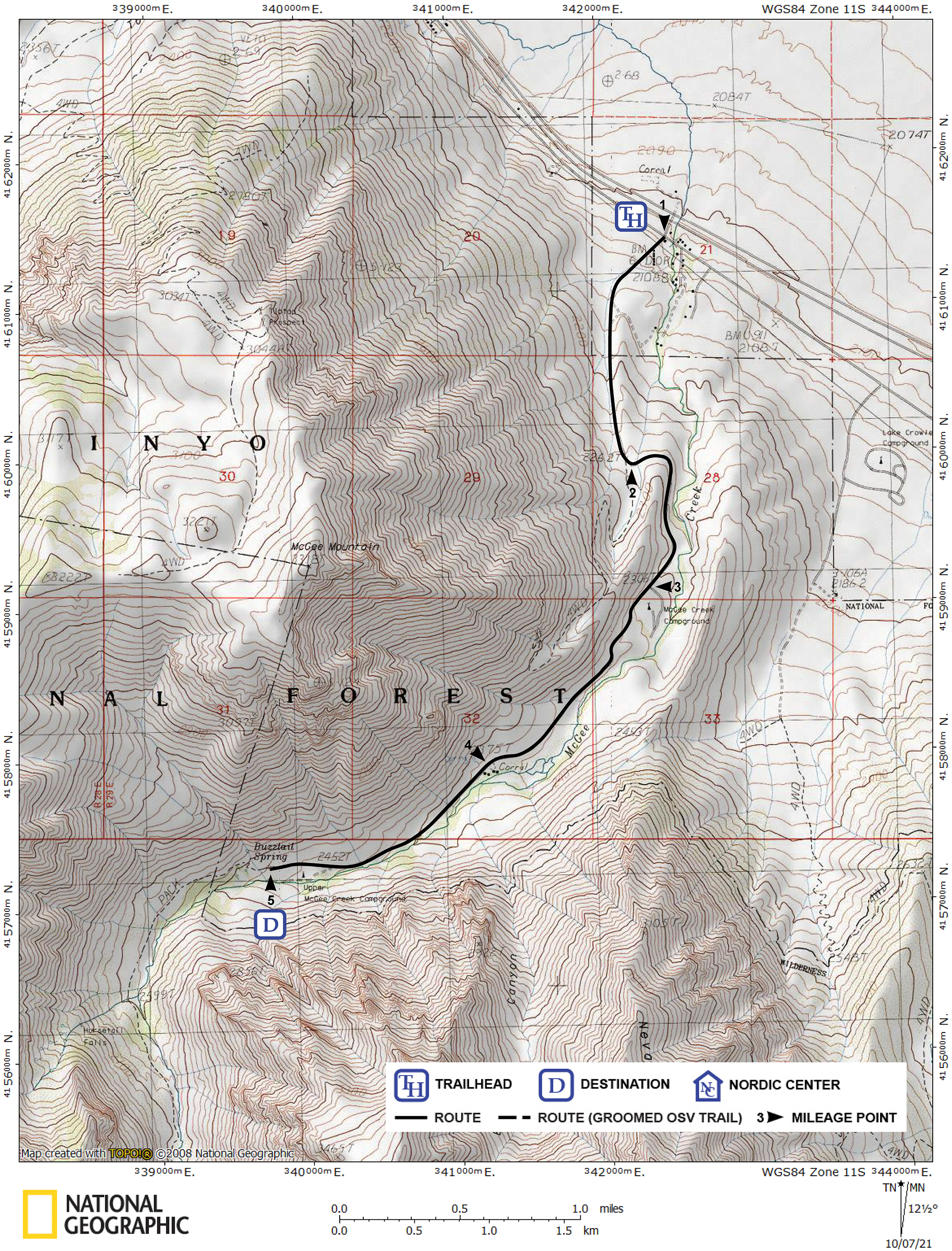 Print version of map for tour
